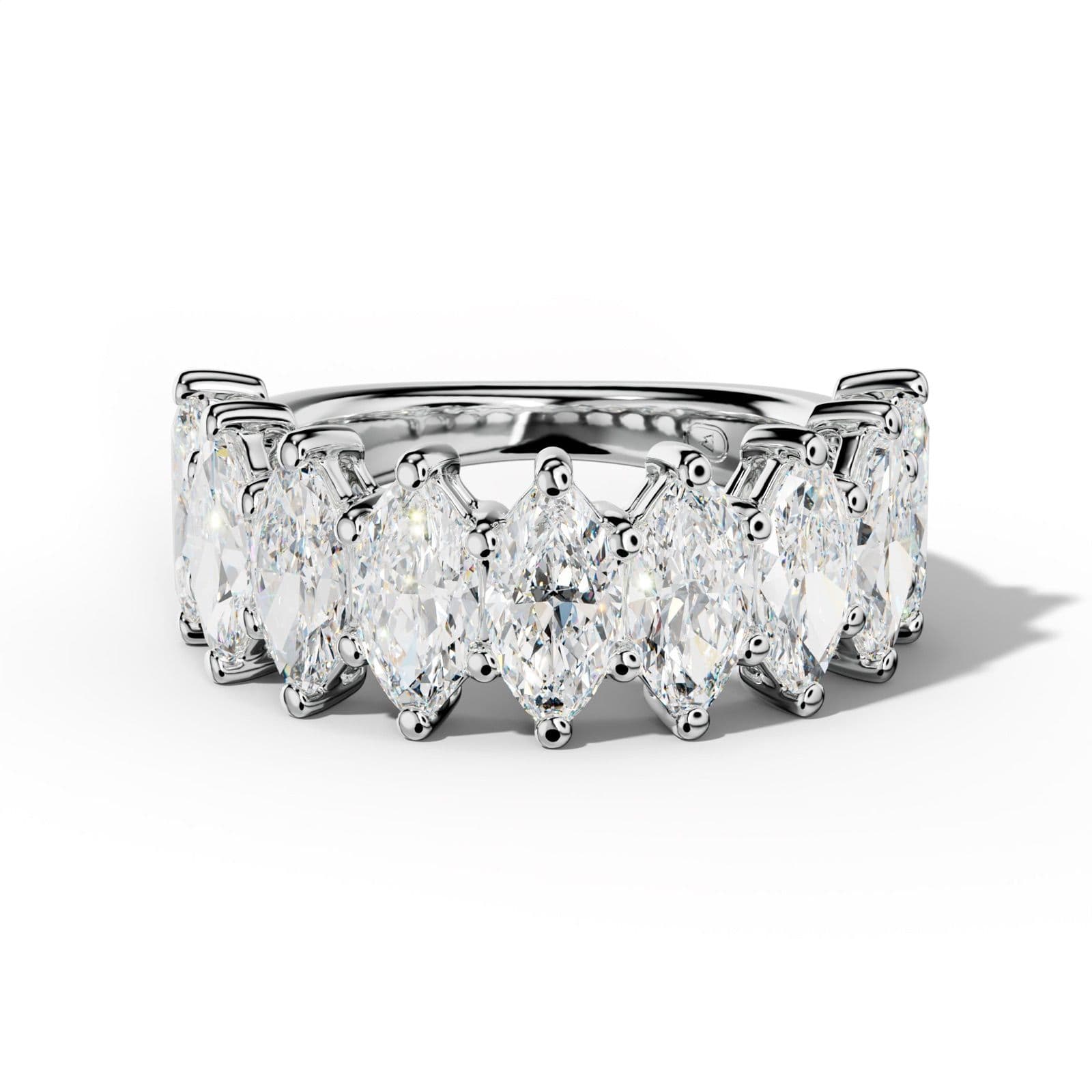4.0 Carat Marquise Diamond Half Anniversary Band