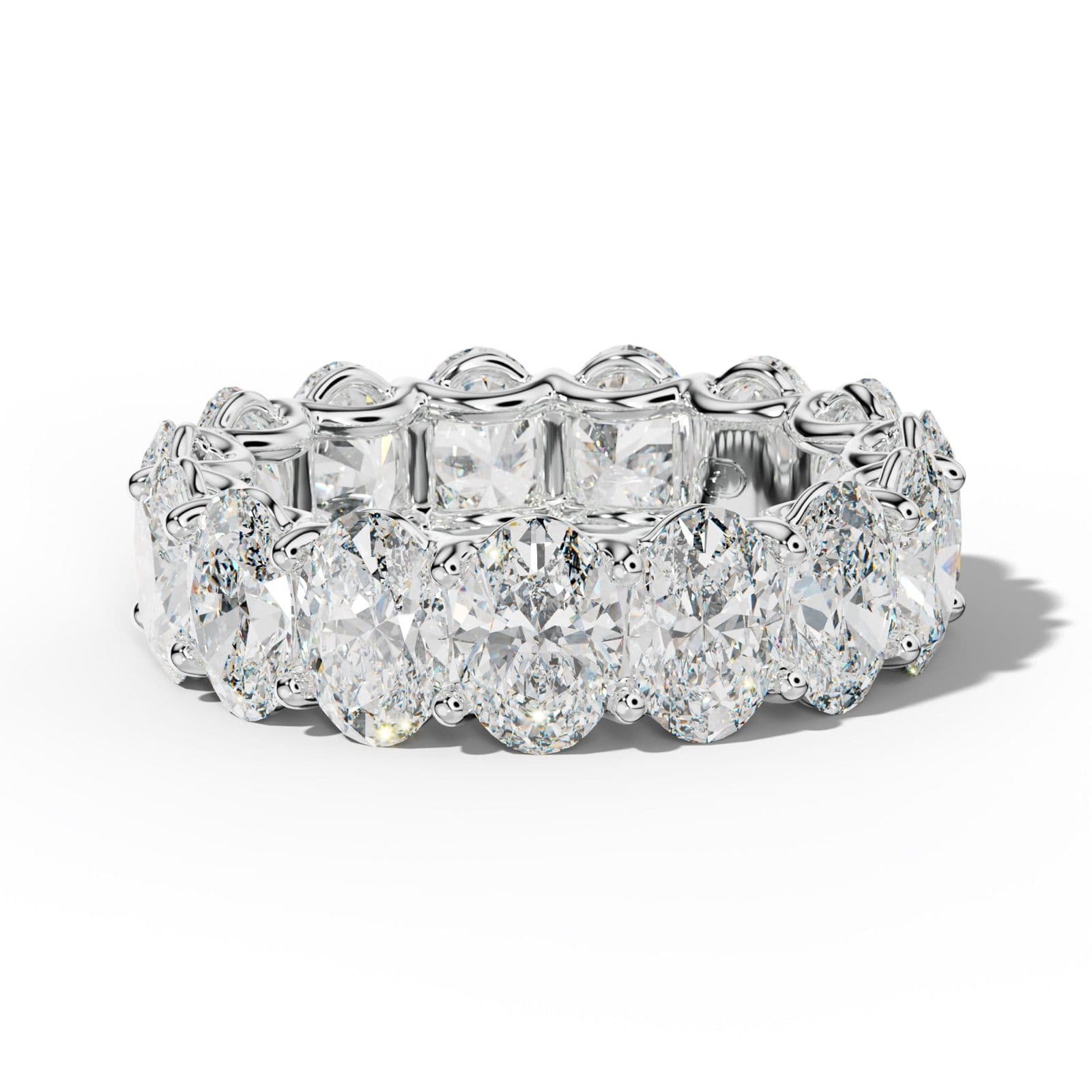 9.0 Carat Oval Diamond Eternity Band U Prong