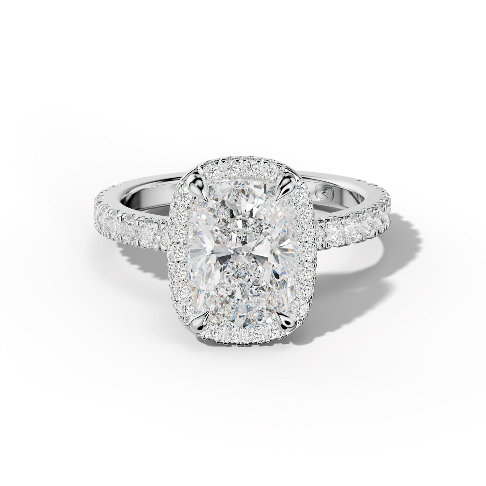 Violet Elongated Cushion Cut Engagement Ring