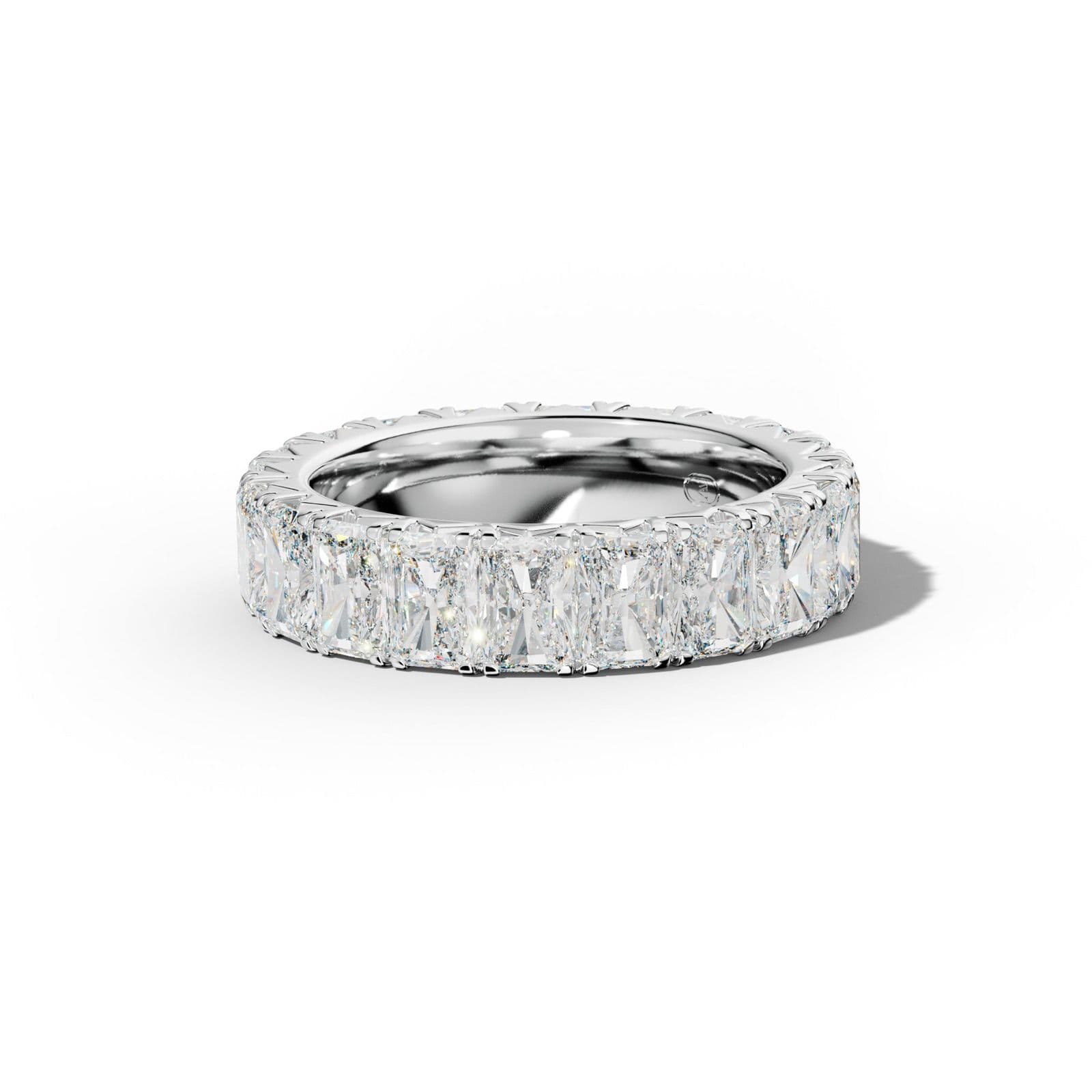 7.0 Carat Radiant Diamond French Pave Eternity Band