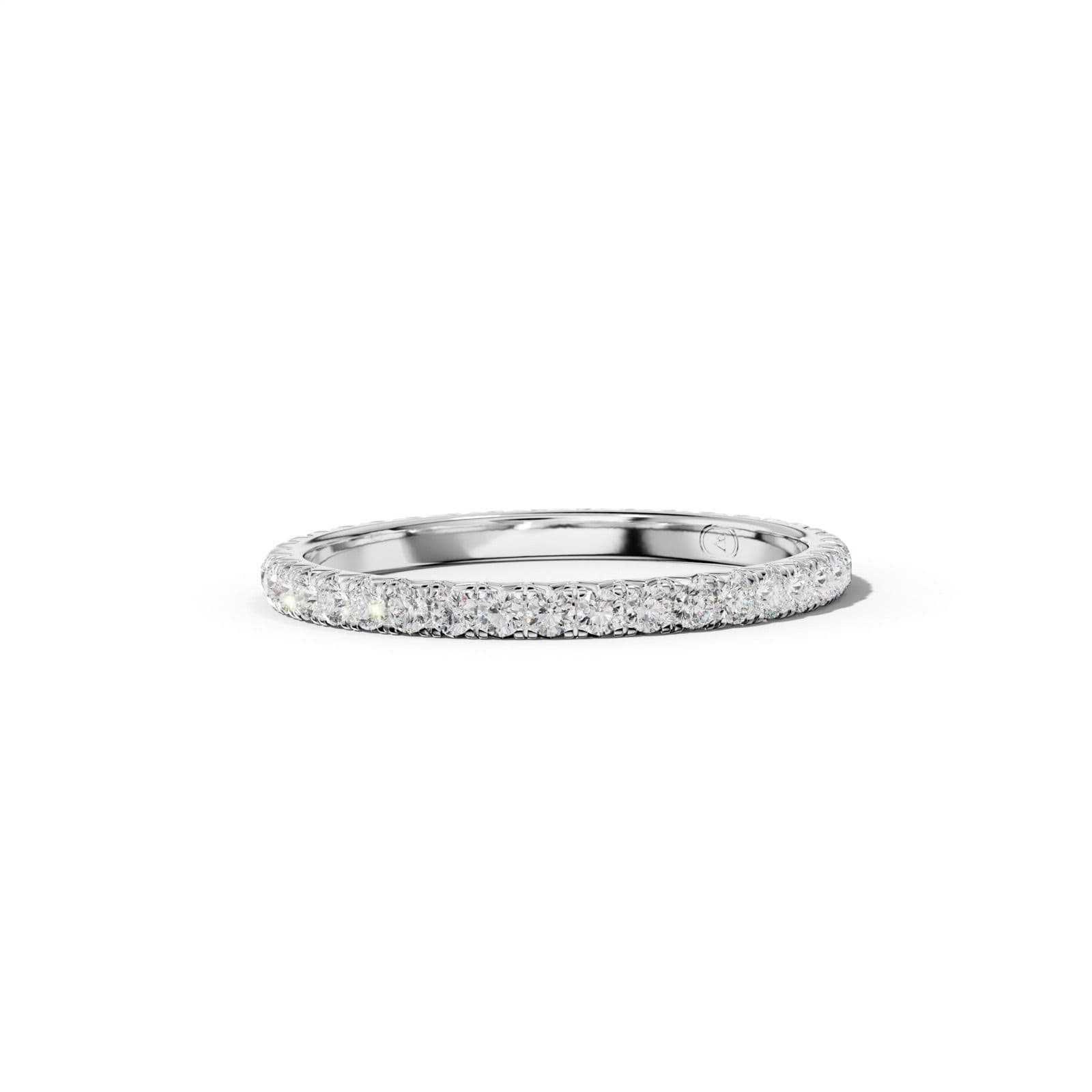 1/2 Carat Round Diamond French Pave Eternity Band