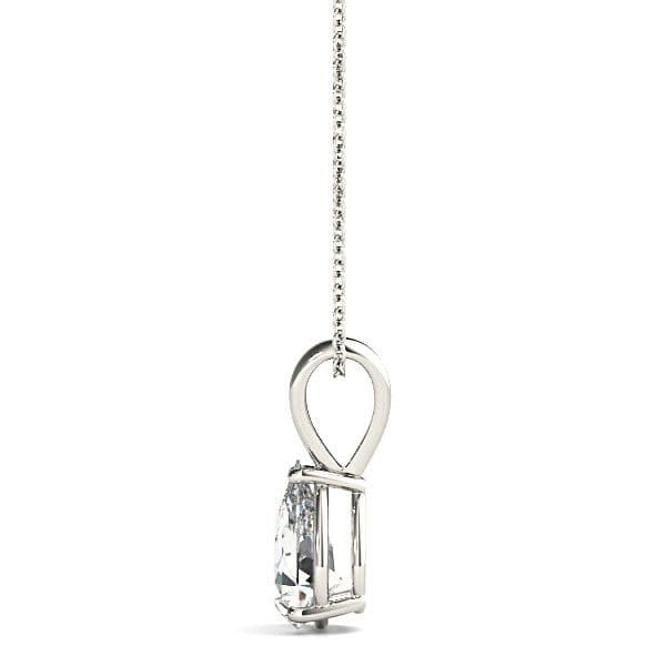 Pear Shape Diamond Solitaire Necklace Pendant-VIRABYANI