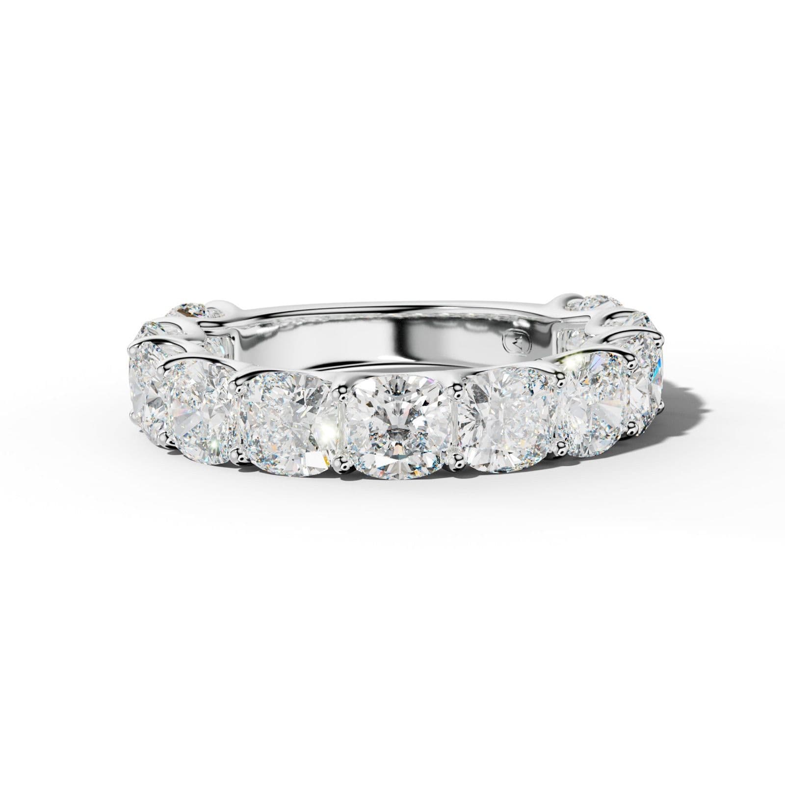 6.0 Carat Cushion Diamond 3/4 Anniversary Band U Prong