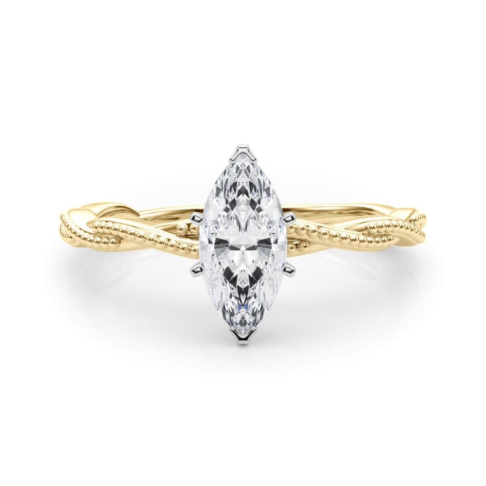 Anastasia Twisted Vine Marquise Diamond Solitaire Engagement Ring