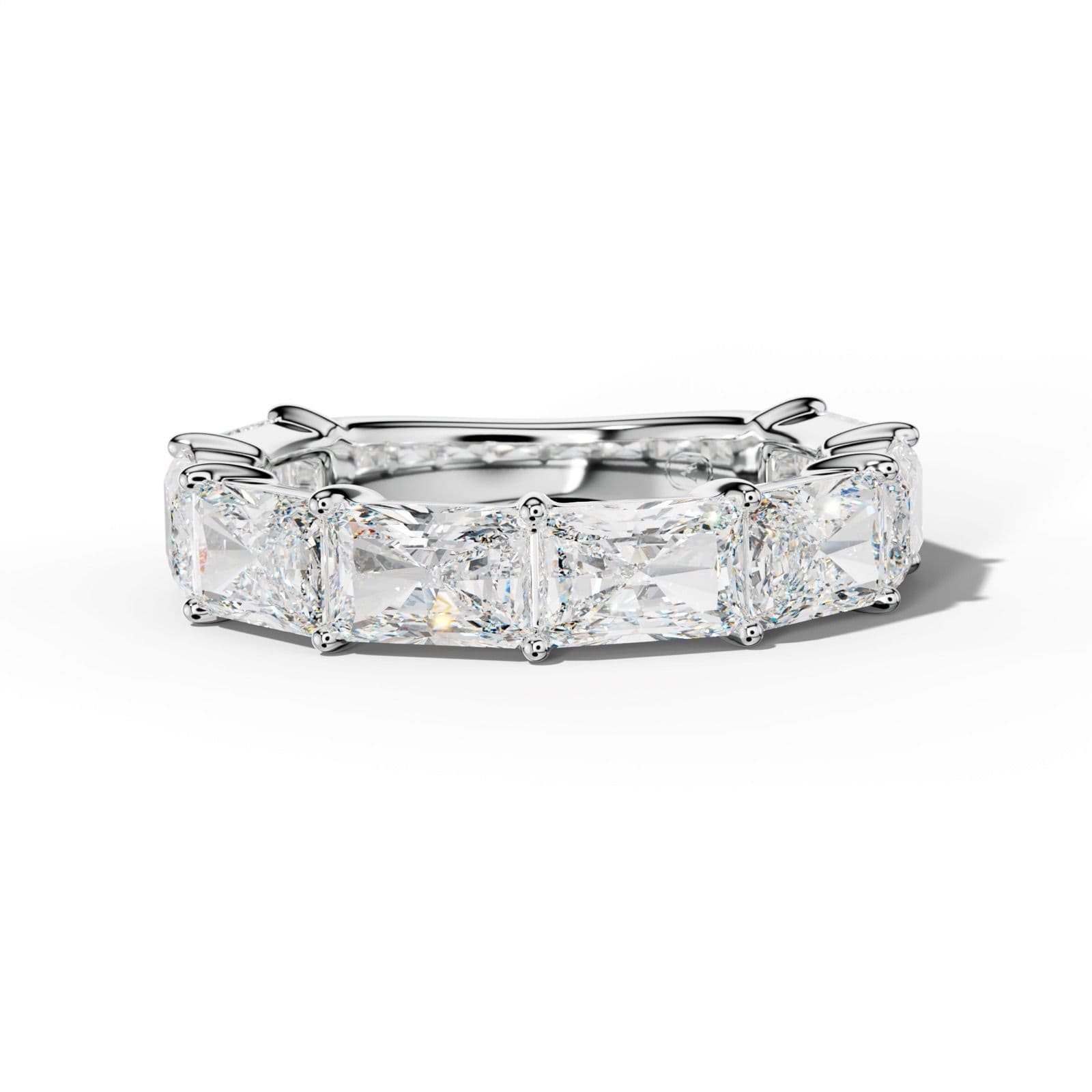 6.0 Carat East West Radiant Diamond 3/4 Anniversary Band Shared Prong Low-Set Design