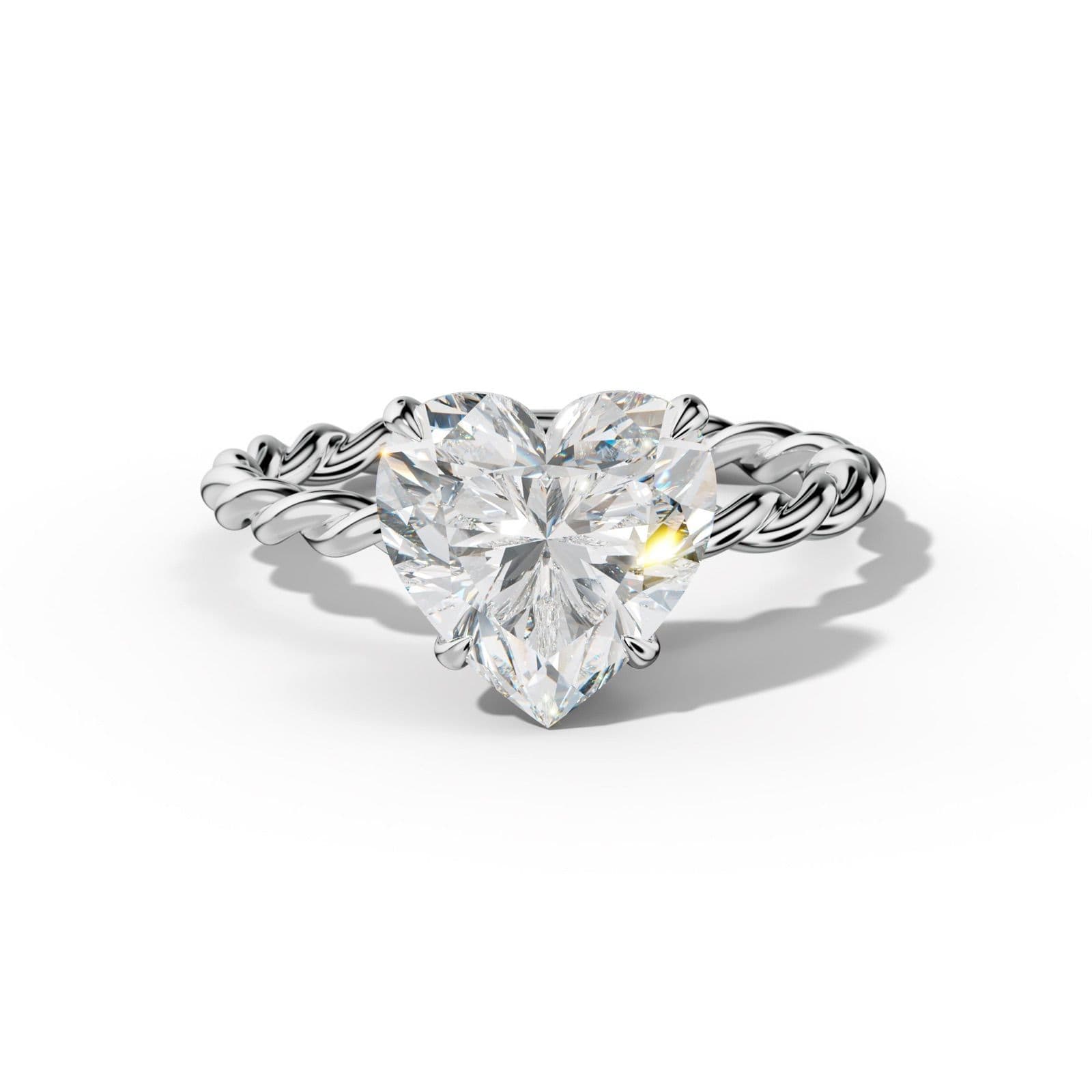Sunny Heart Diamond Engagement Ring