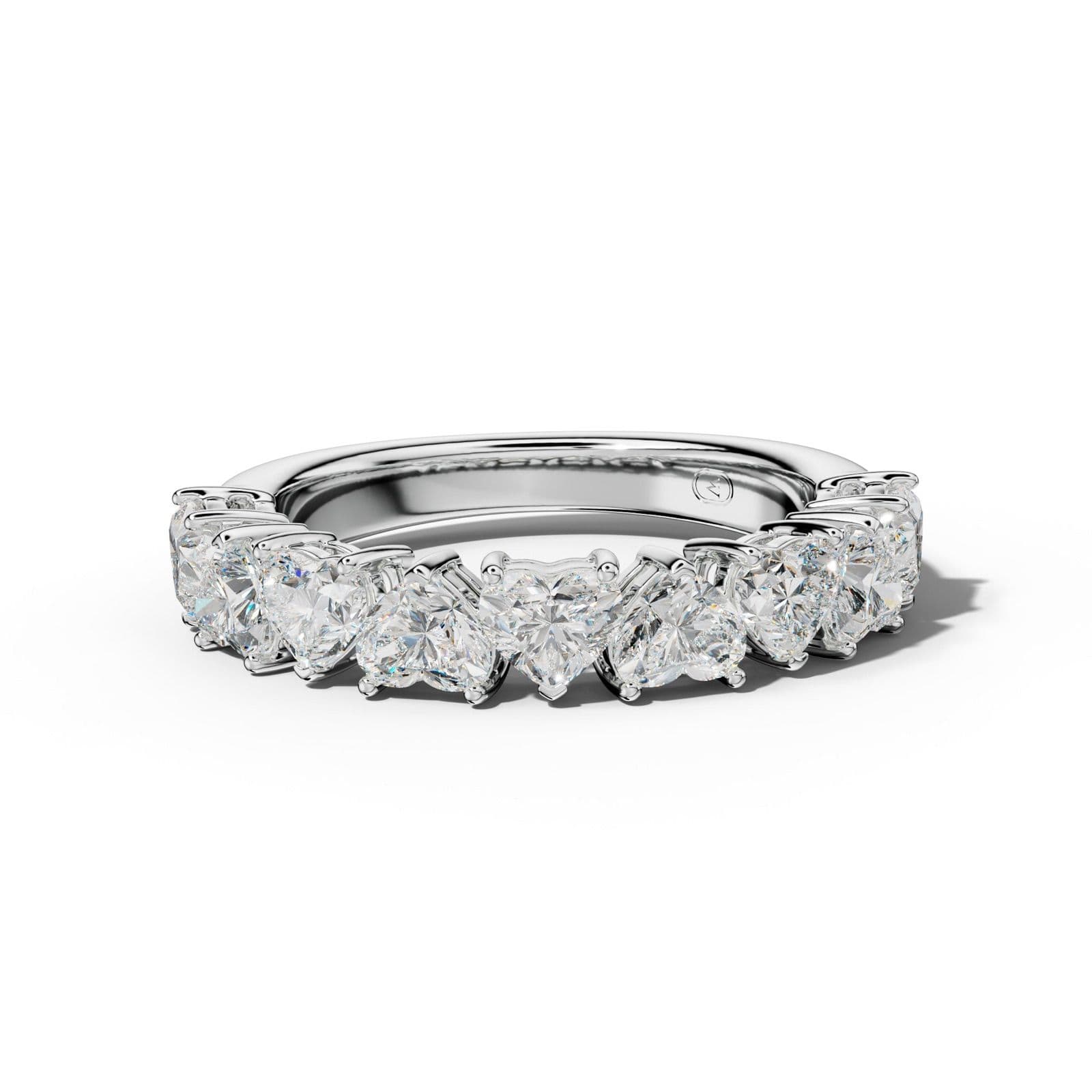 3.0 Carat Heart Shape Diamond Anniversary Band