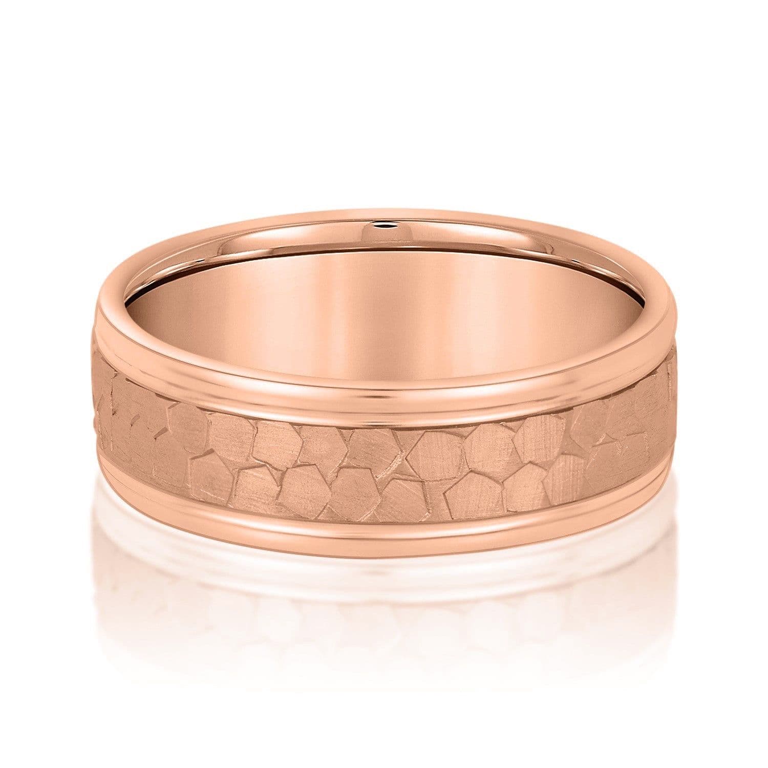 Men's Classic Flat Hammered Band