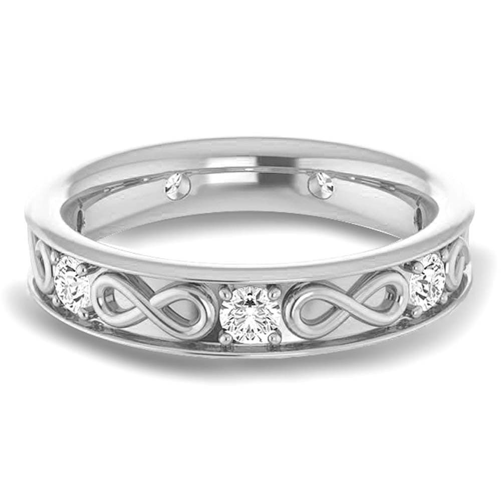 0.70 ctw Round Diamond Infinity Design Men's Ring