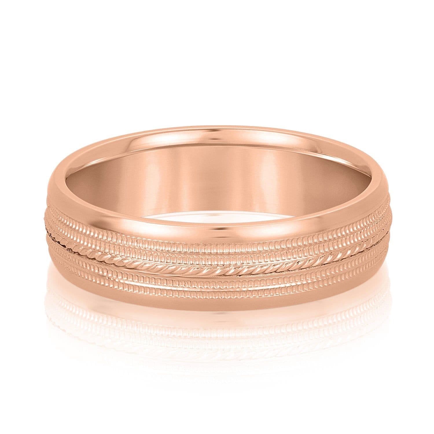 Men's Single Rope Wedding Band