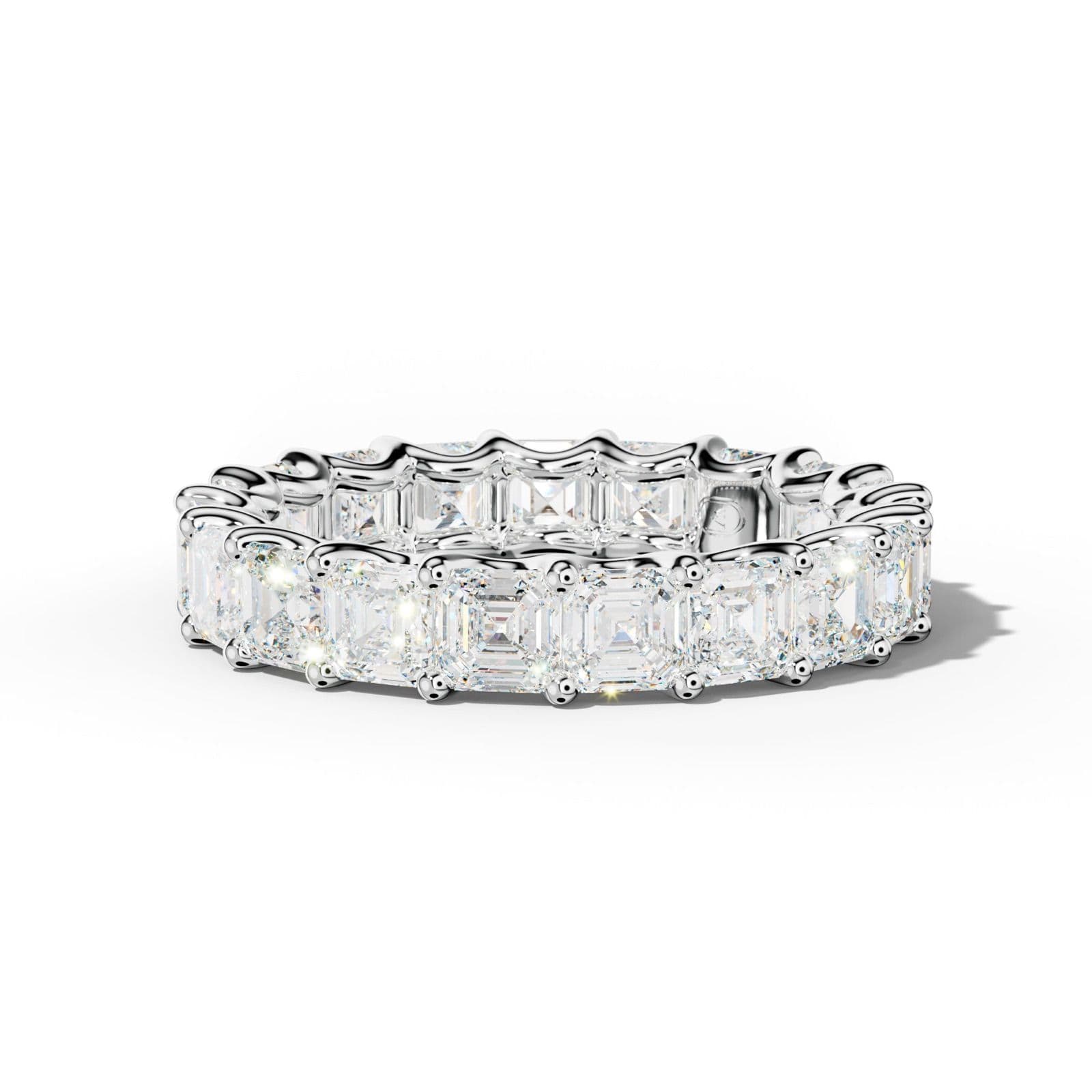 5.0 Carat Asscher Diamond Eternity Band U Prong