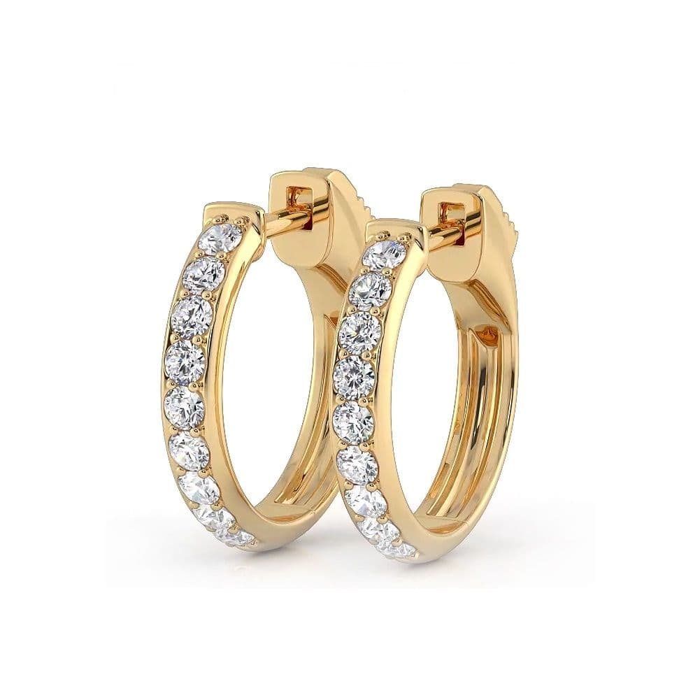 0.50 ctw. Round Brilliant Cut Huggie Hoop earrings