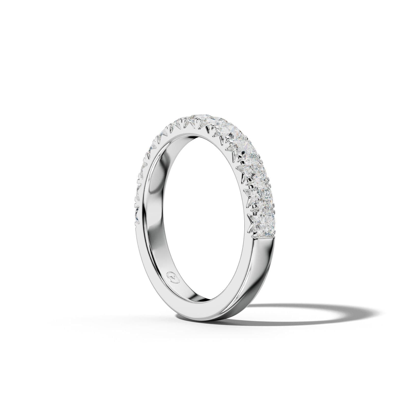 1.0 Carat Cushion Diamond French Pave Half Anniversary Band