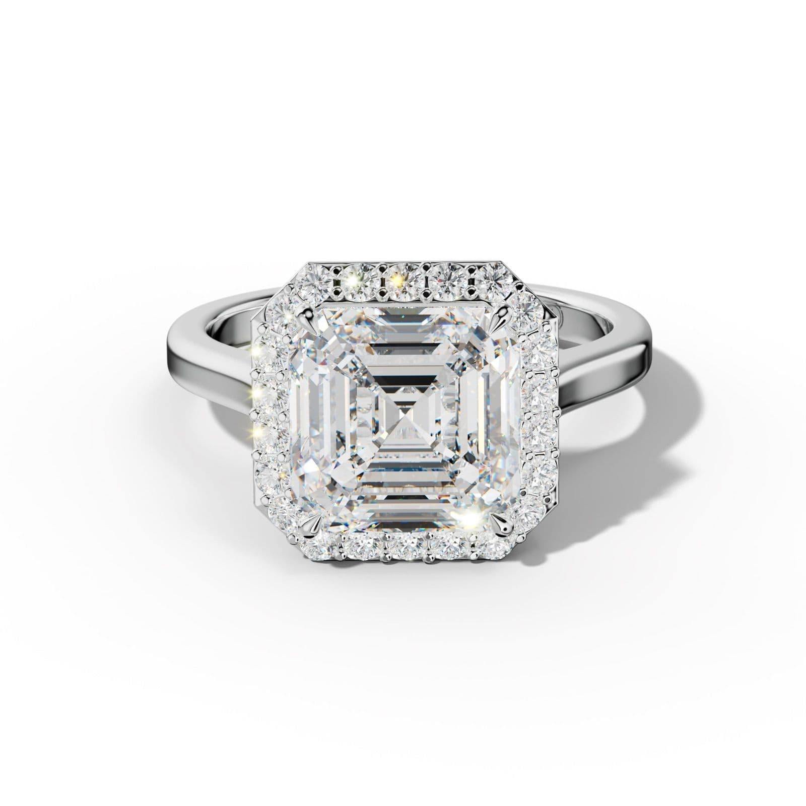 Josephine Asscher Cut Engagement Ring
