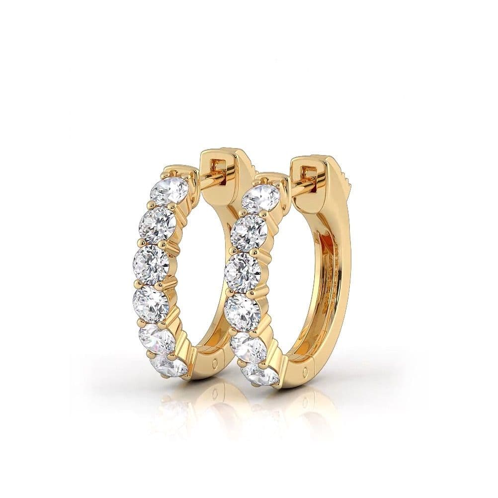 1.0 ctw. Common Prong Huggie Hoop Earrings