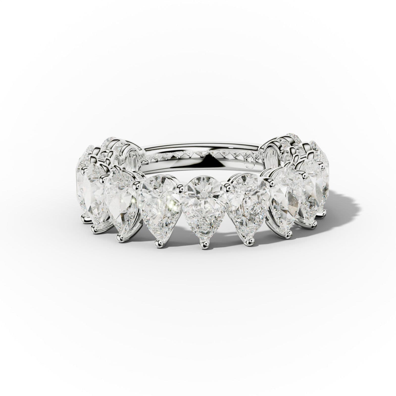 5.0 Carat Pear Shape Diamond Anniversary Band