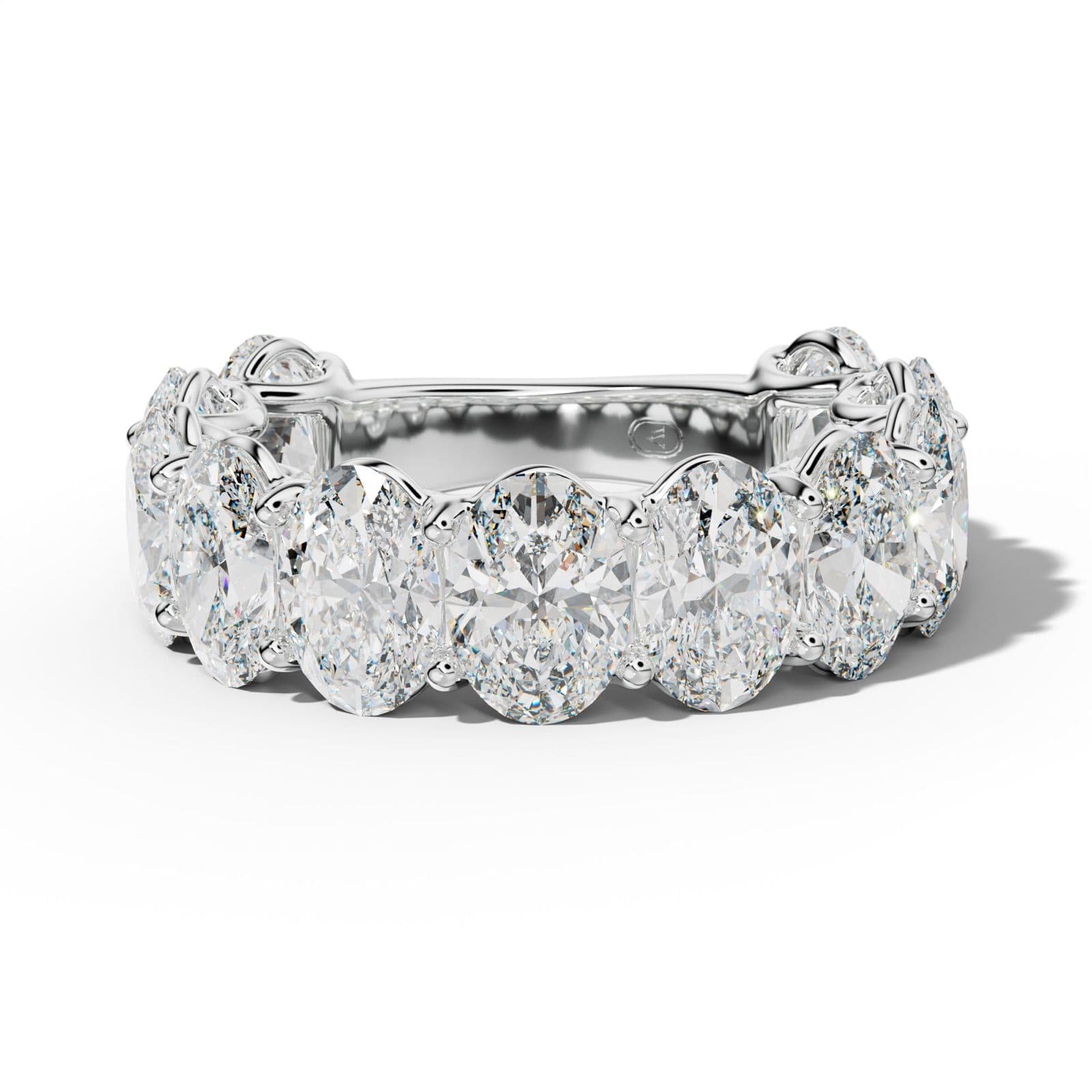 8.0 Carat Oval Diamond 3/4 Anniversary Band U Prong