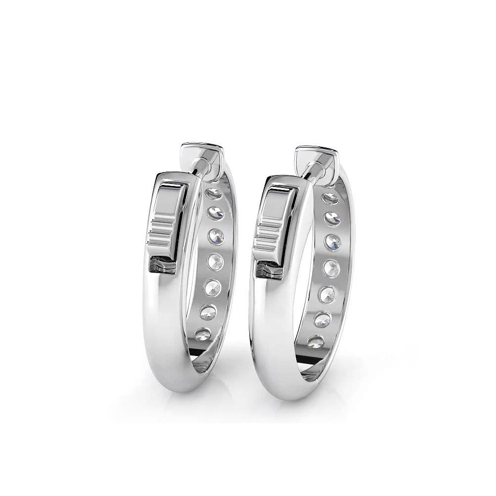 0.50 ctw. Round Brilliant Cut Huggie Hoop earrings