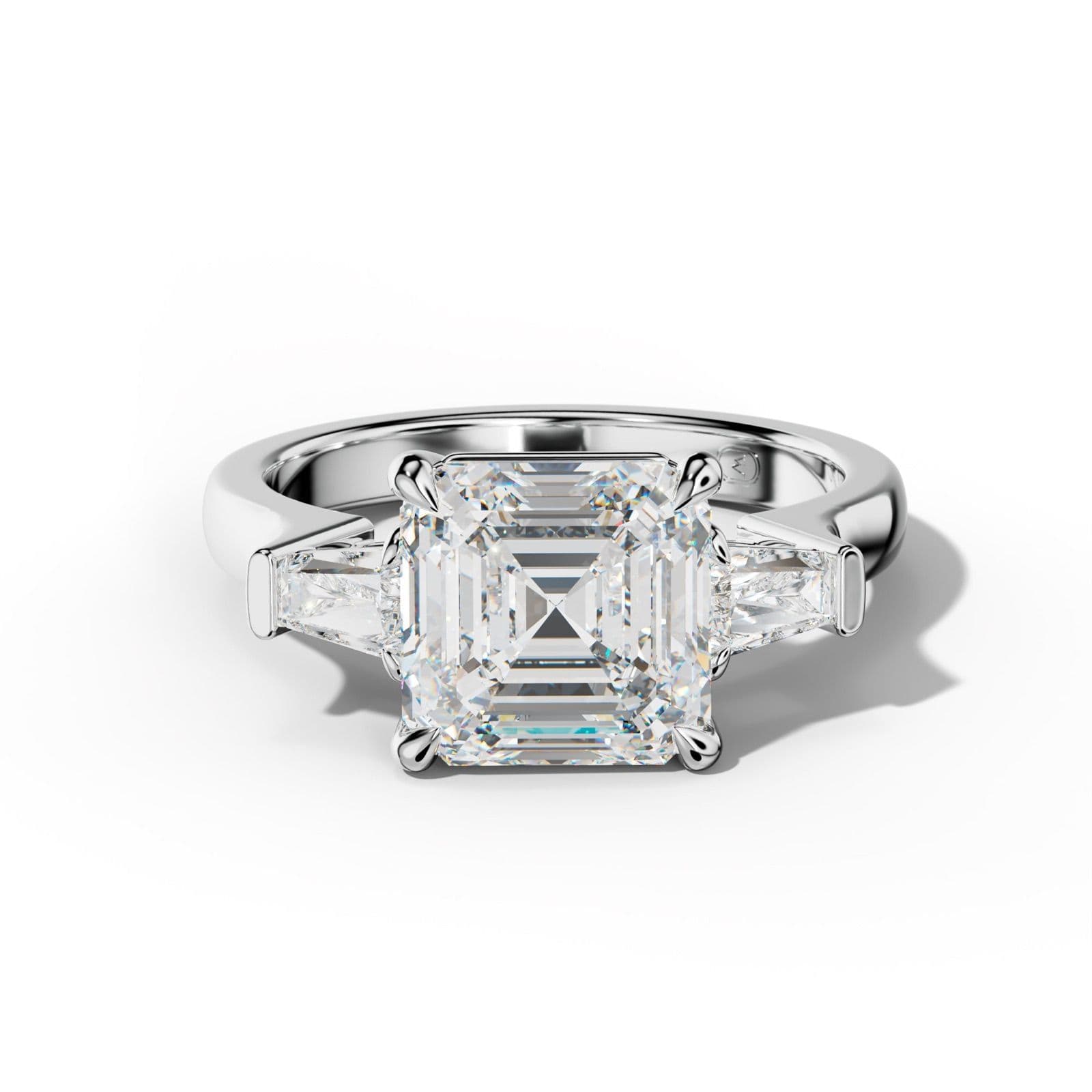 Zaria Asscher Cut Engagement Ring