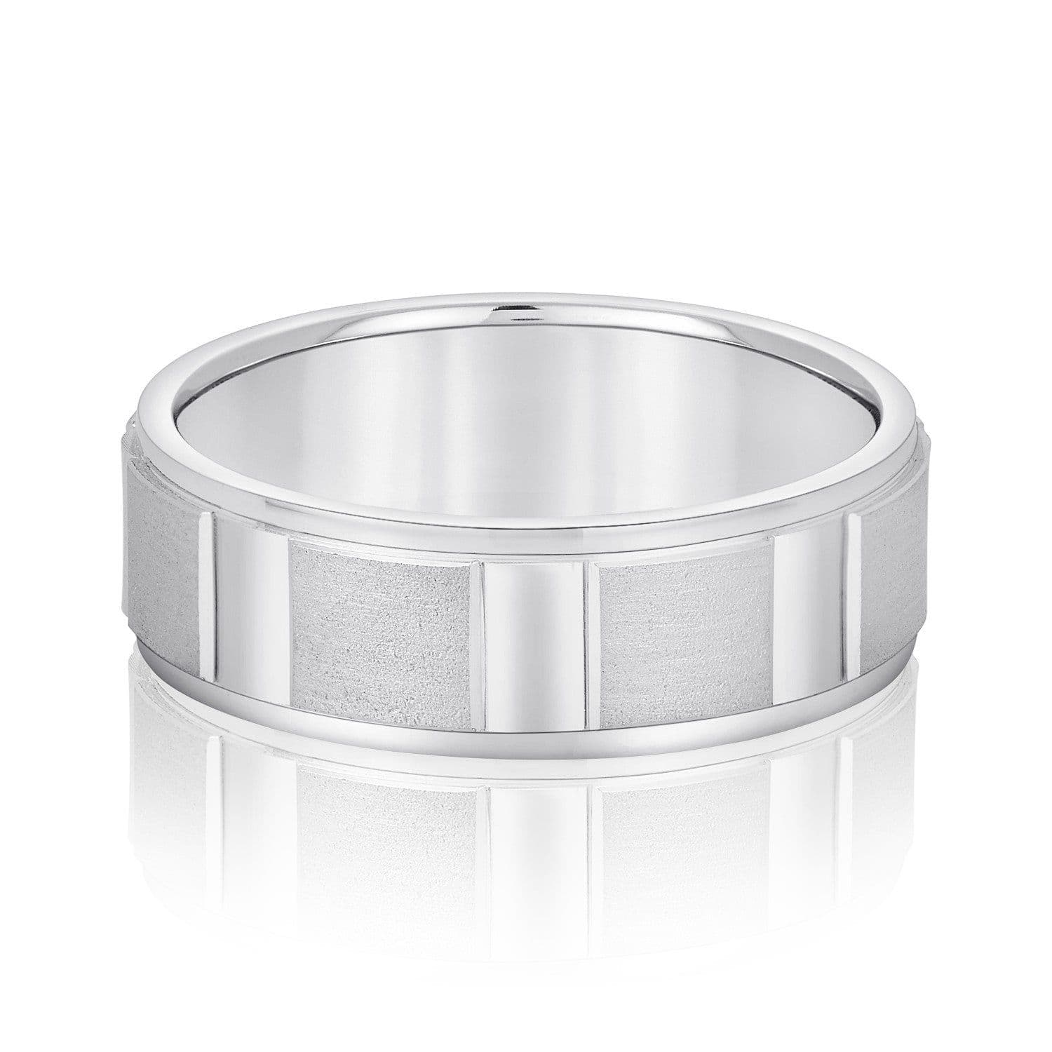 Men's Geometric Design Round Edge Band