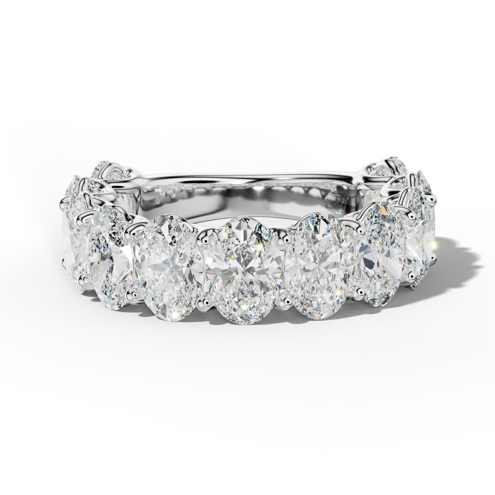 7.0 Carat Oval Diamond 3/4 Anniversary Band U Prong