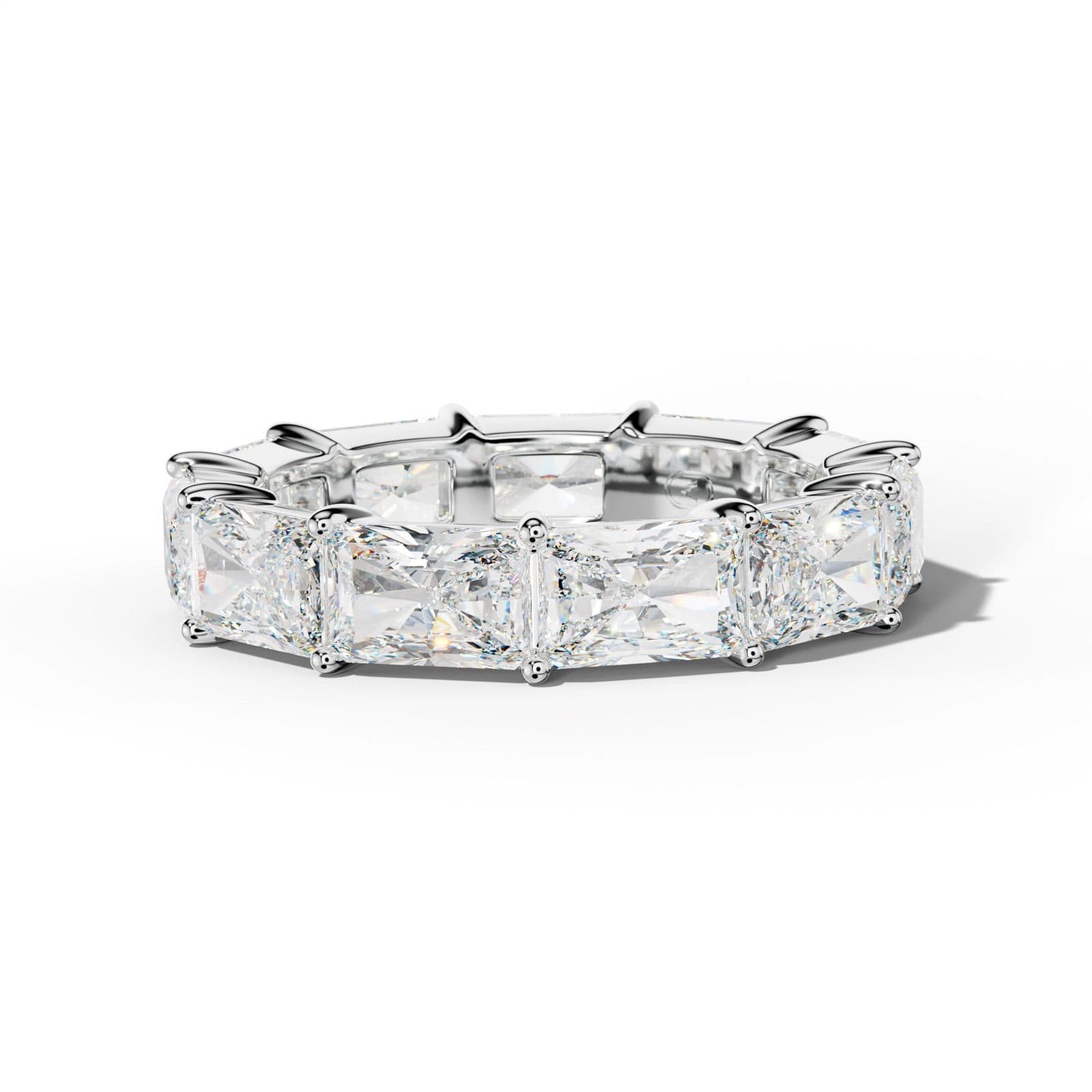 7.0 Carat East West Radiant Diamond Eternity Band Shared Prong Low-Set Design