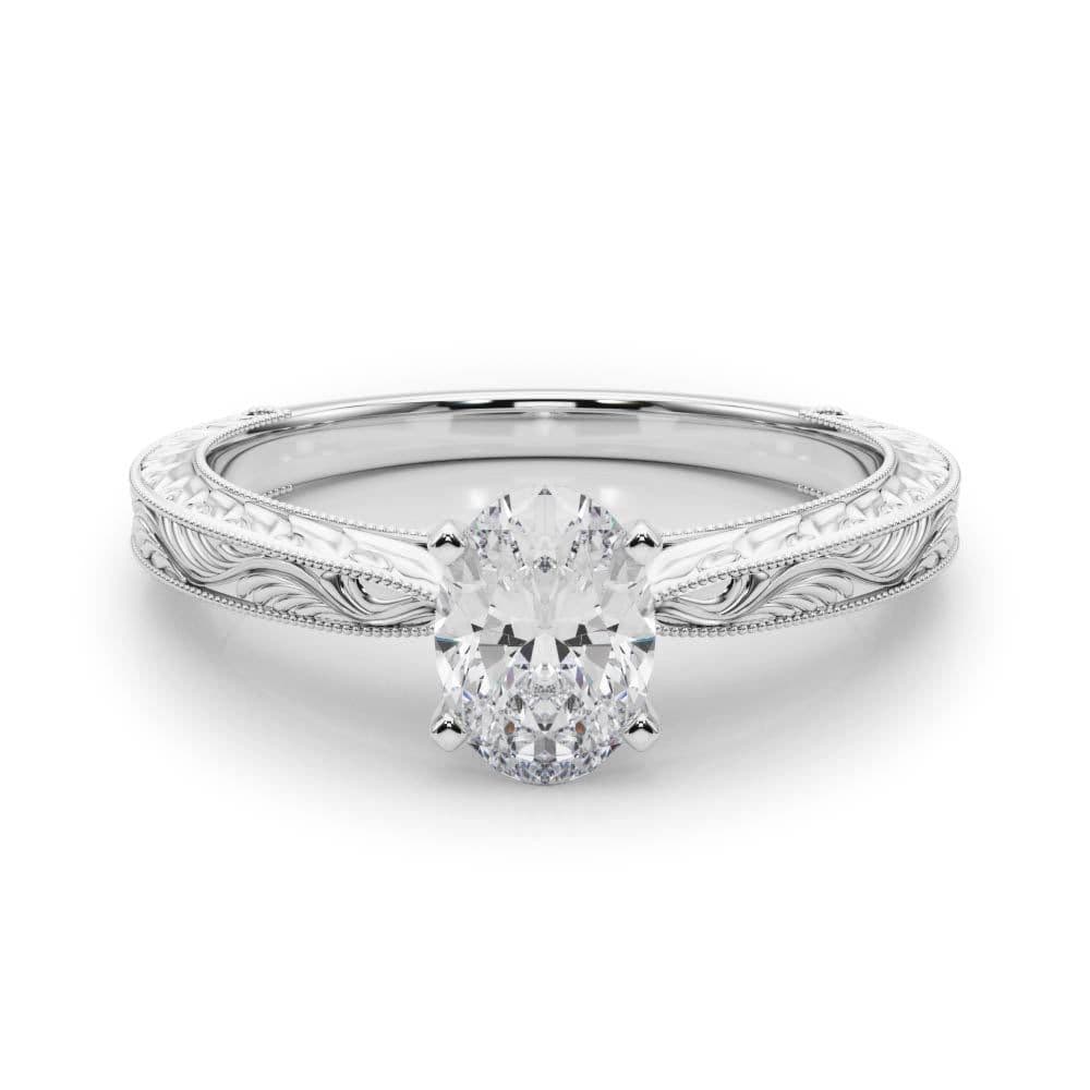 Victoria Oval Diamond Solitaire Engagement Ring
