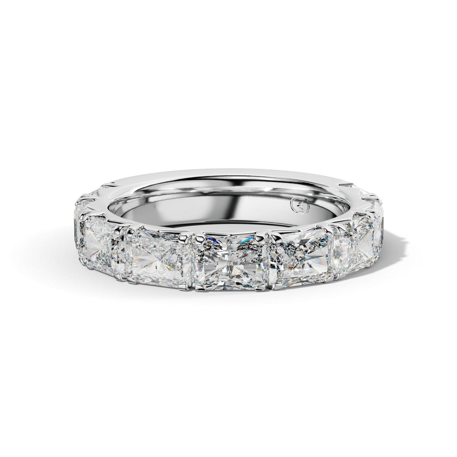 5.0 Carat East West Radiant Diamond French Pave 3/4 Anniversary Band
