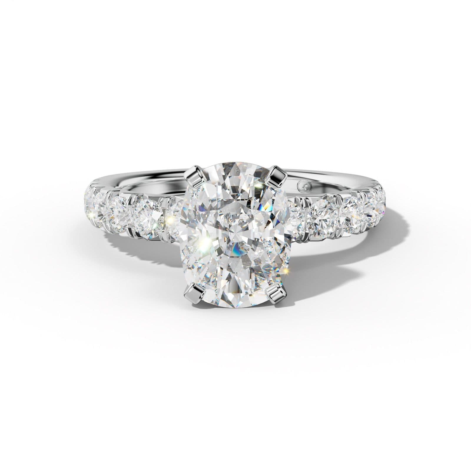 Kira Elongated Cushion Diamond Engagement Ring
