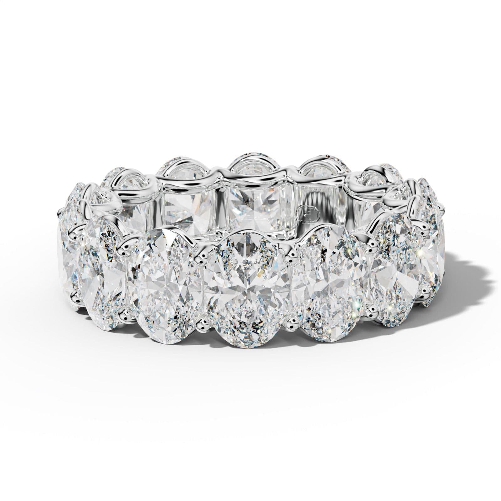 11.0 Carat Oval Diamond Eternity Band U Prong