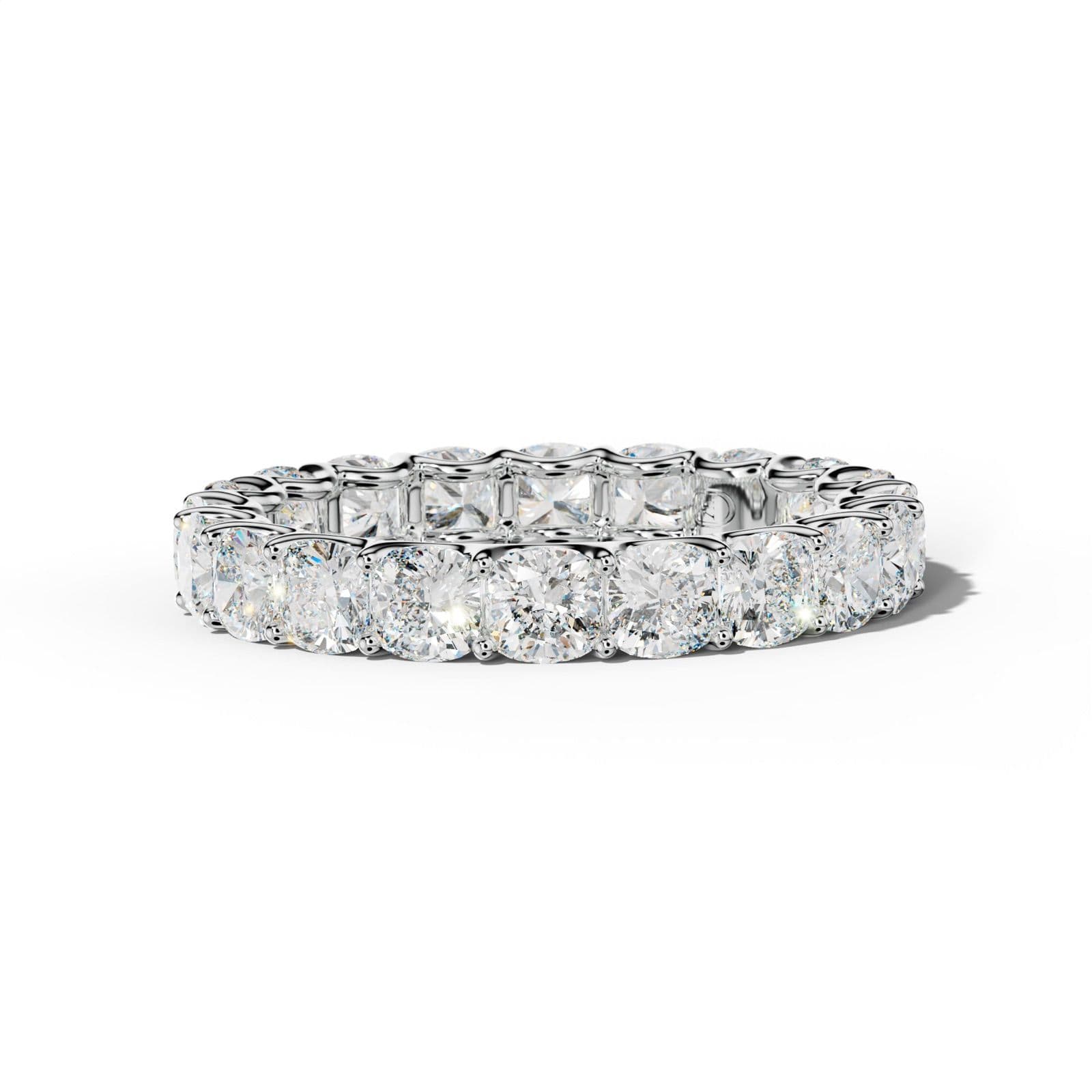 4.0 Carat Cushion Diamond Eternity Band U Prong