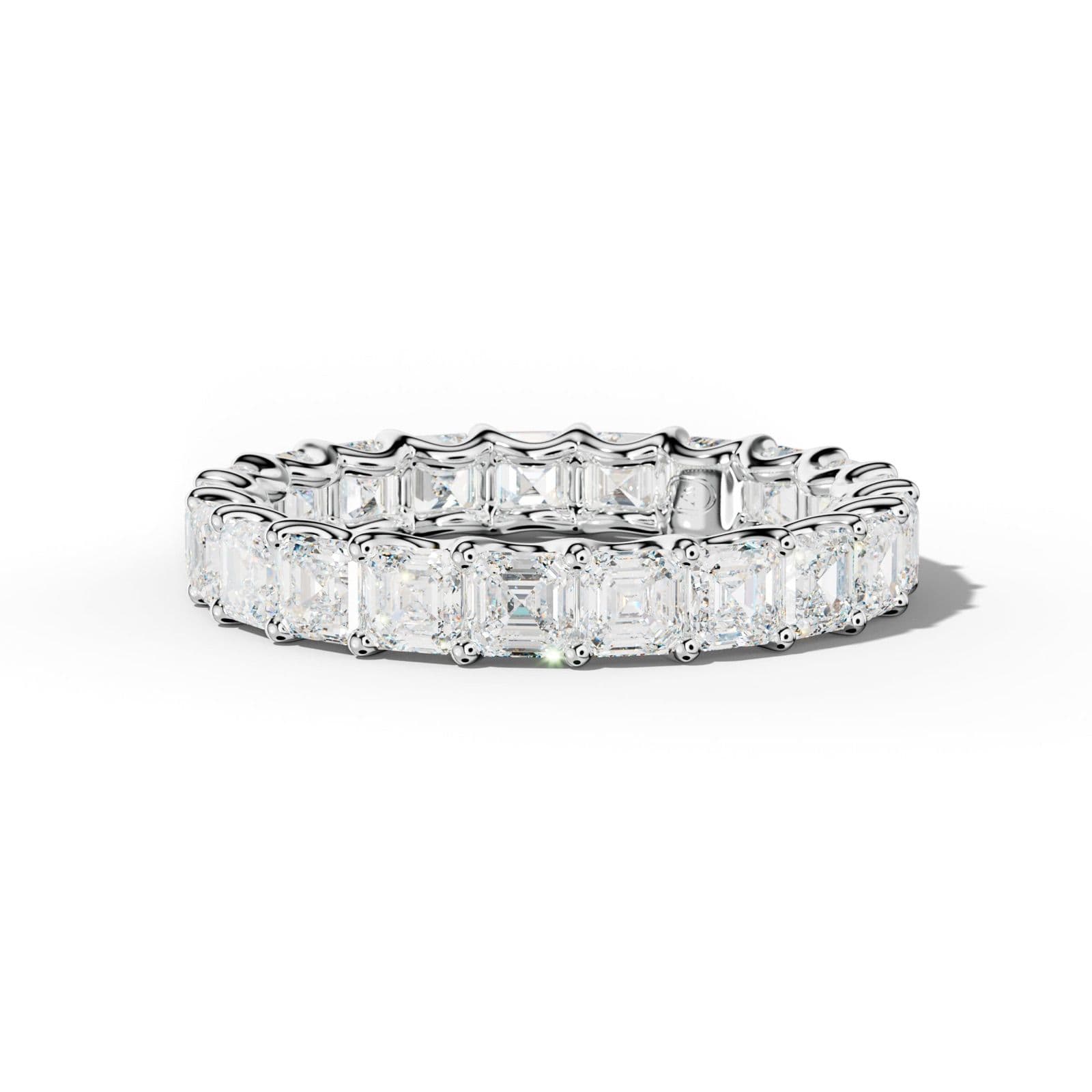 4.0 Carat Asscher Diamond Eternity Band U Prong