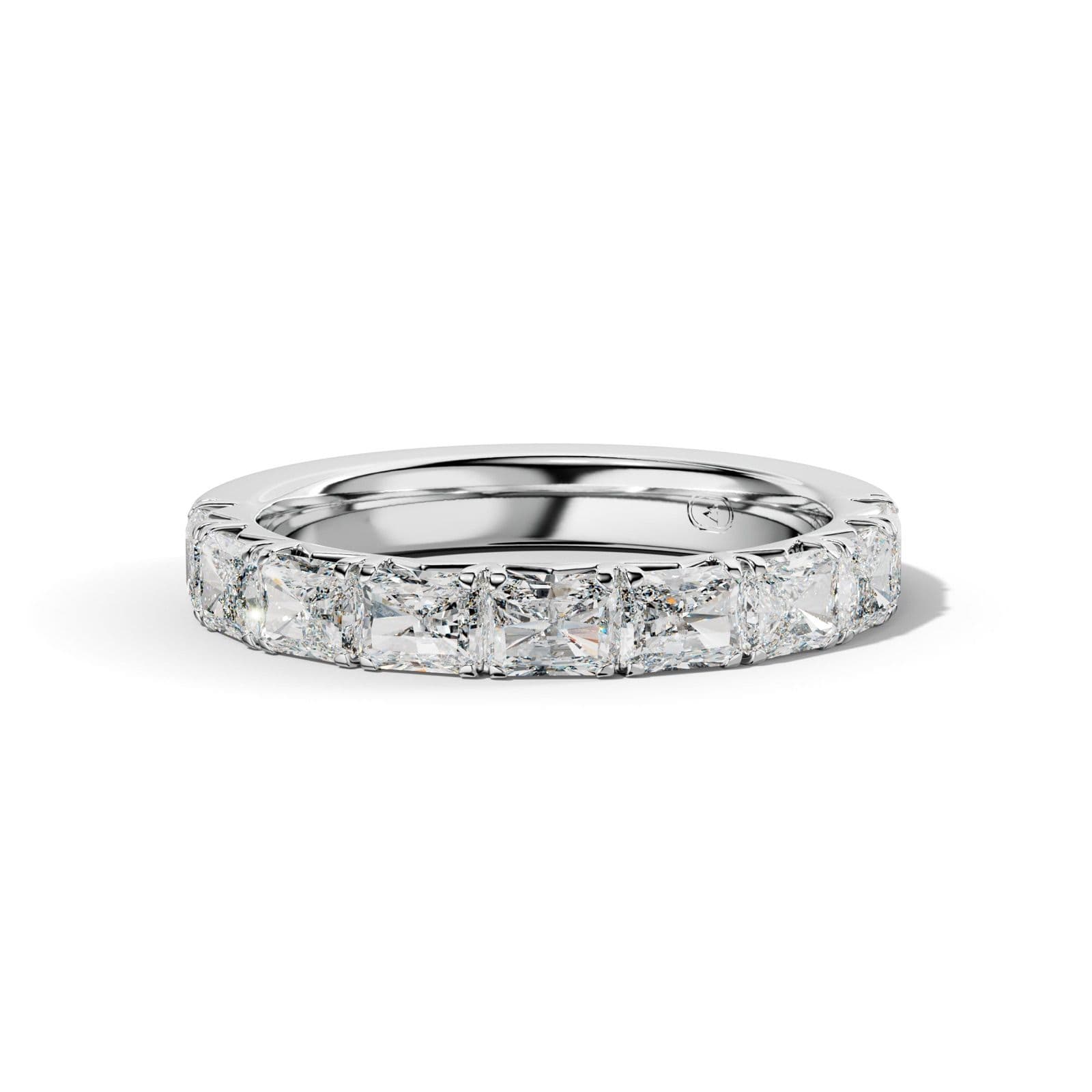 1.0 Carat East West Radiant Diamond French Pave Half Anniversary Band