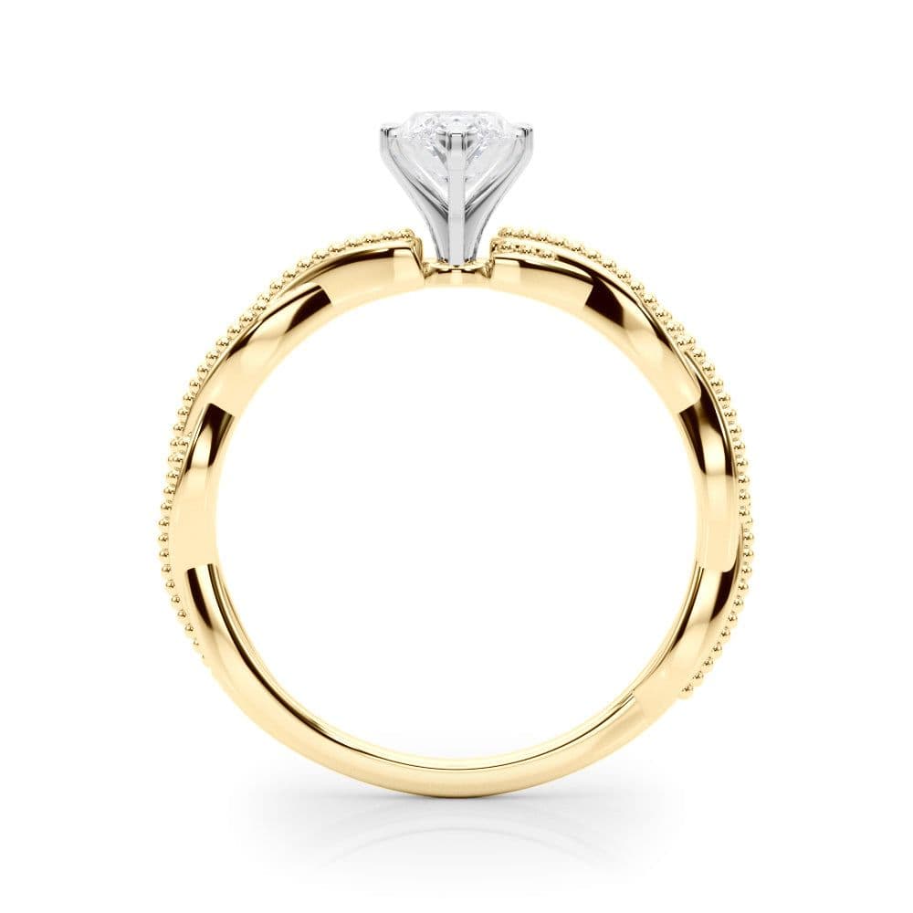 Anastasia Twisted Vine Marquise Diamond Solitaire Engagement Ring