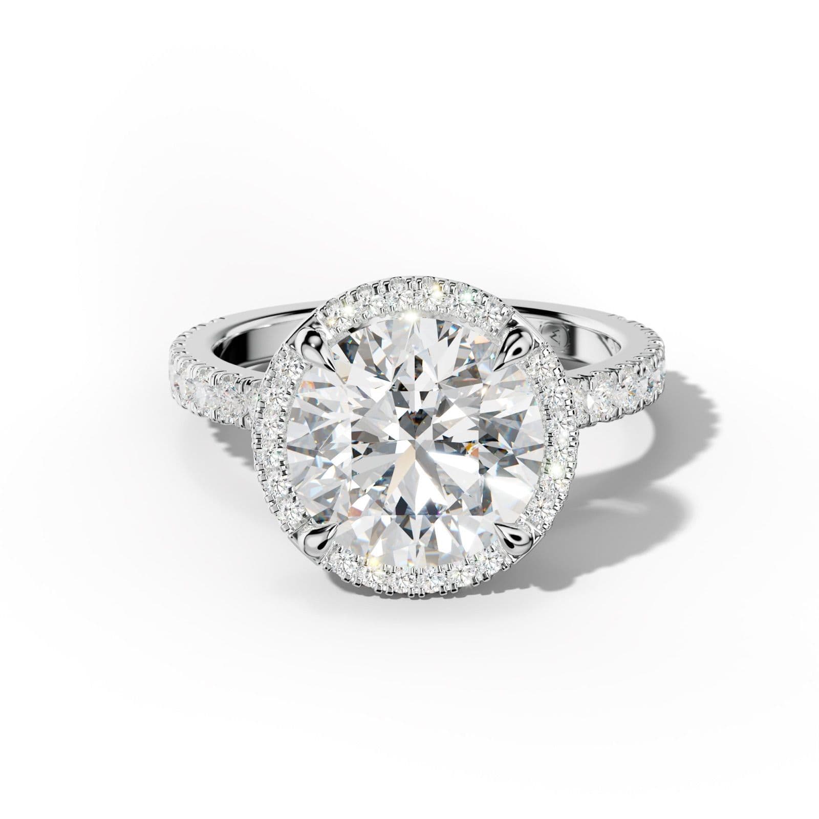 Violet Round Diamond Engagement Ring