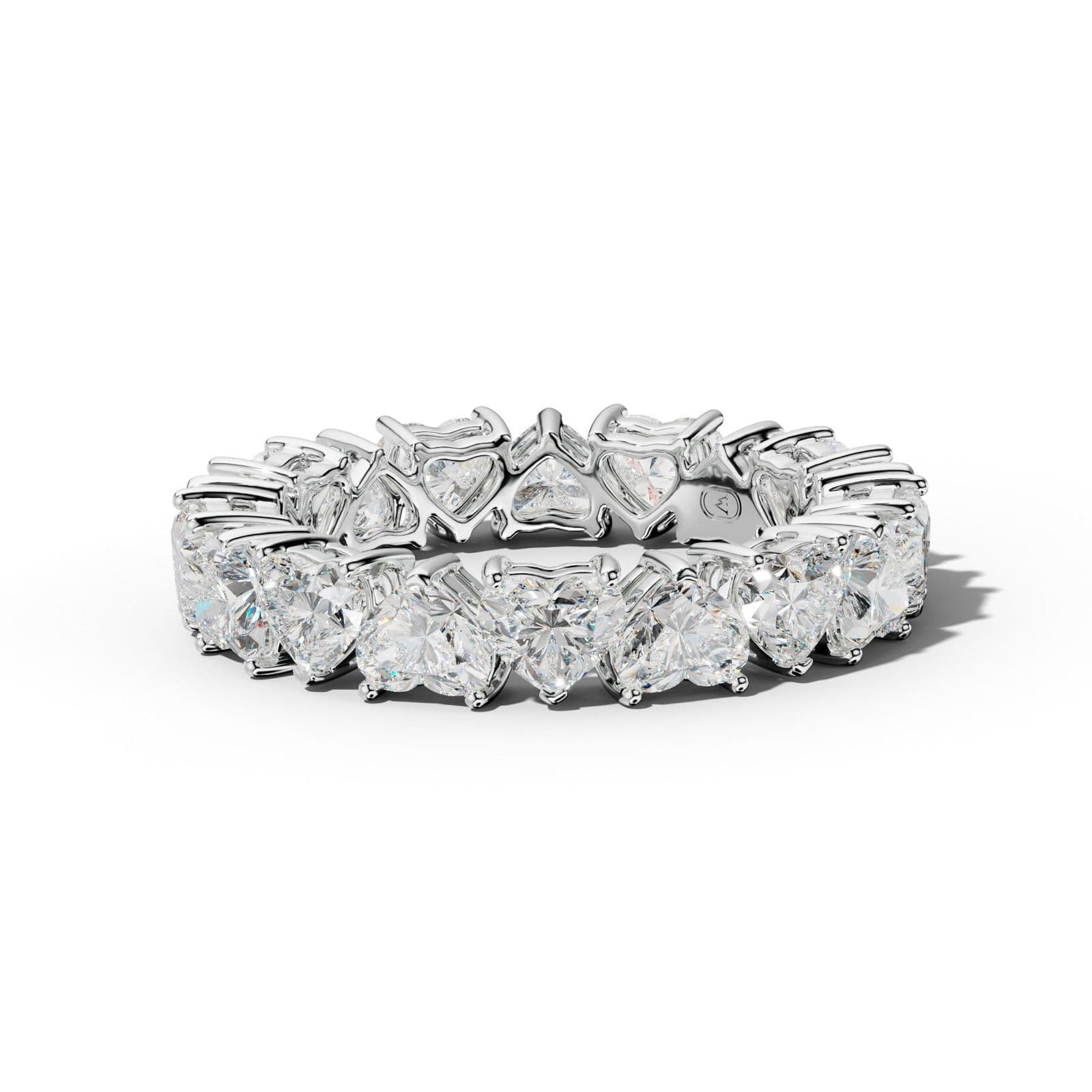 5.0 Carat Heart Shape Diamond Eternity Band