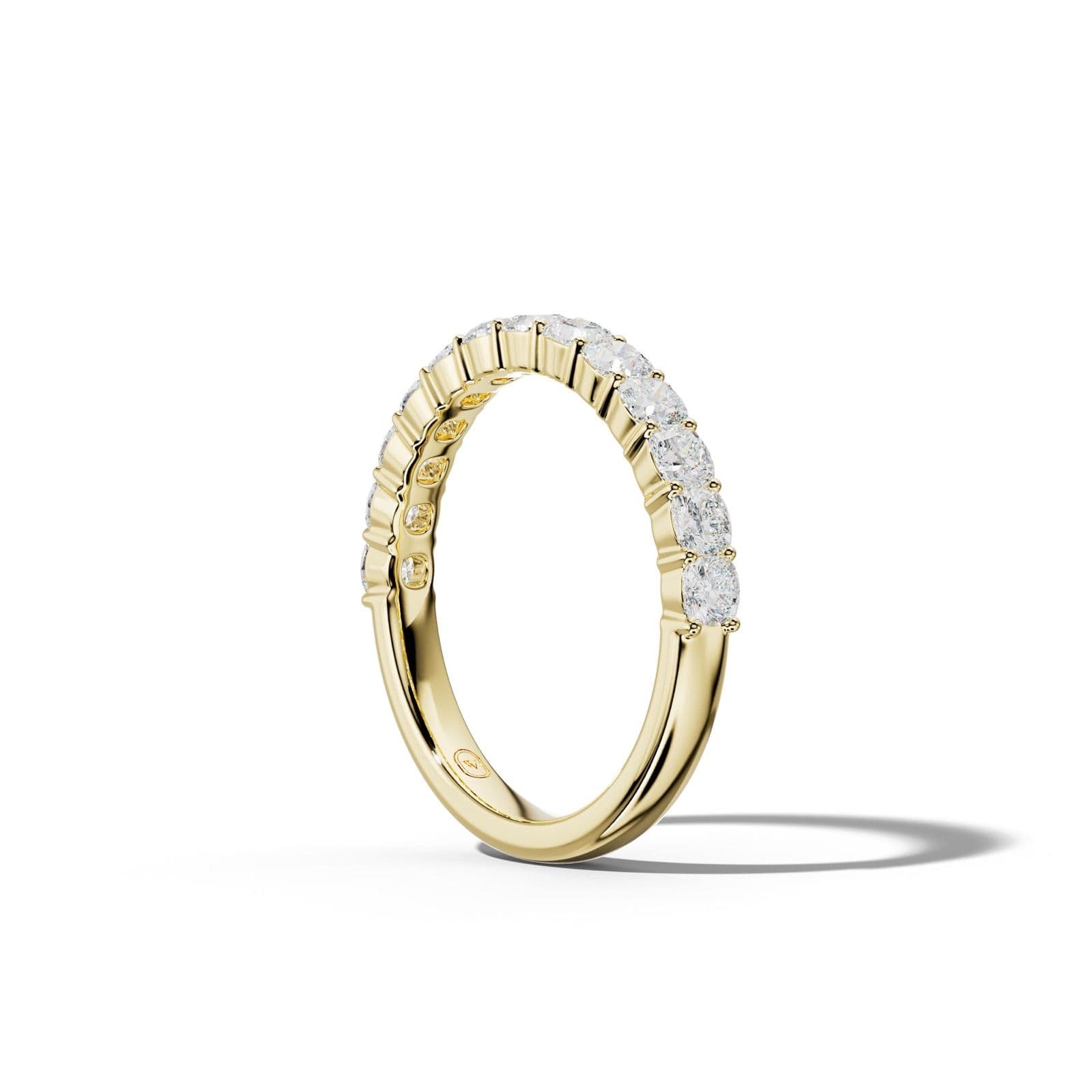 1.0 Carat Cushion Diamond Half Anniversary Band Shared Prong Low-Set Design