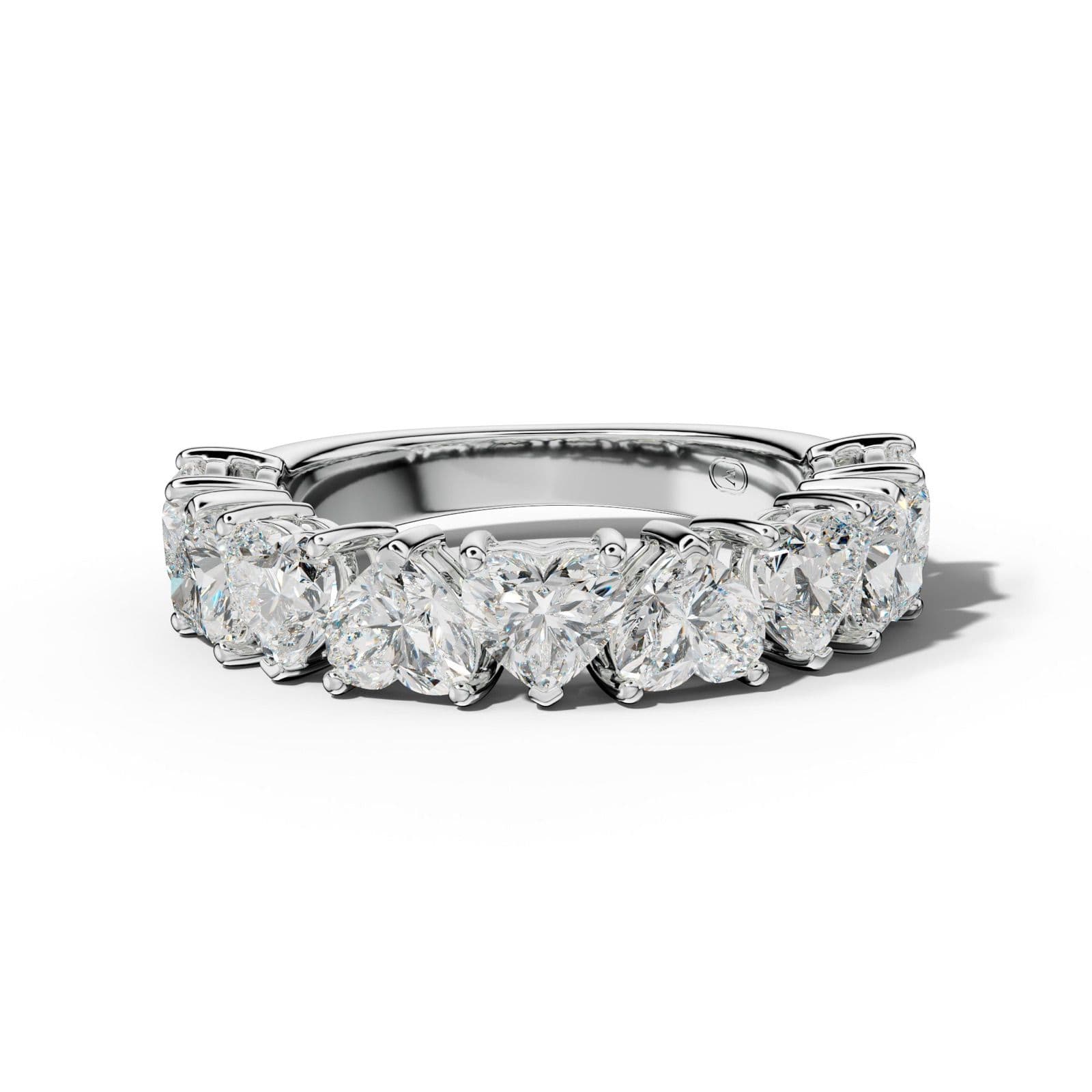 4.0 Carat Heart Shape Diamond Anniversary Band