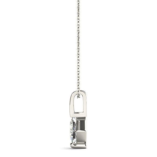 Princess Cut Diamond Solitaire Necklace Pendant-VIRABYANI