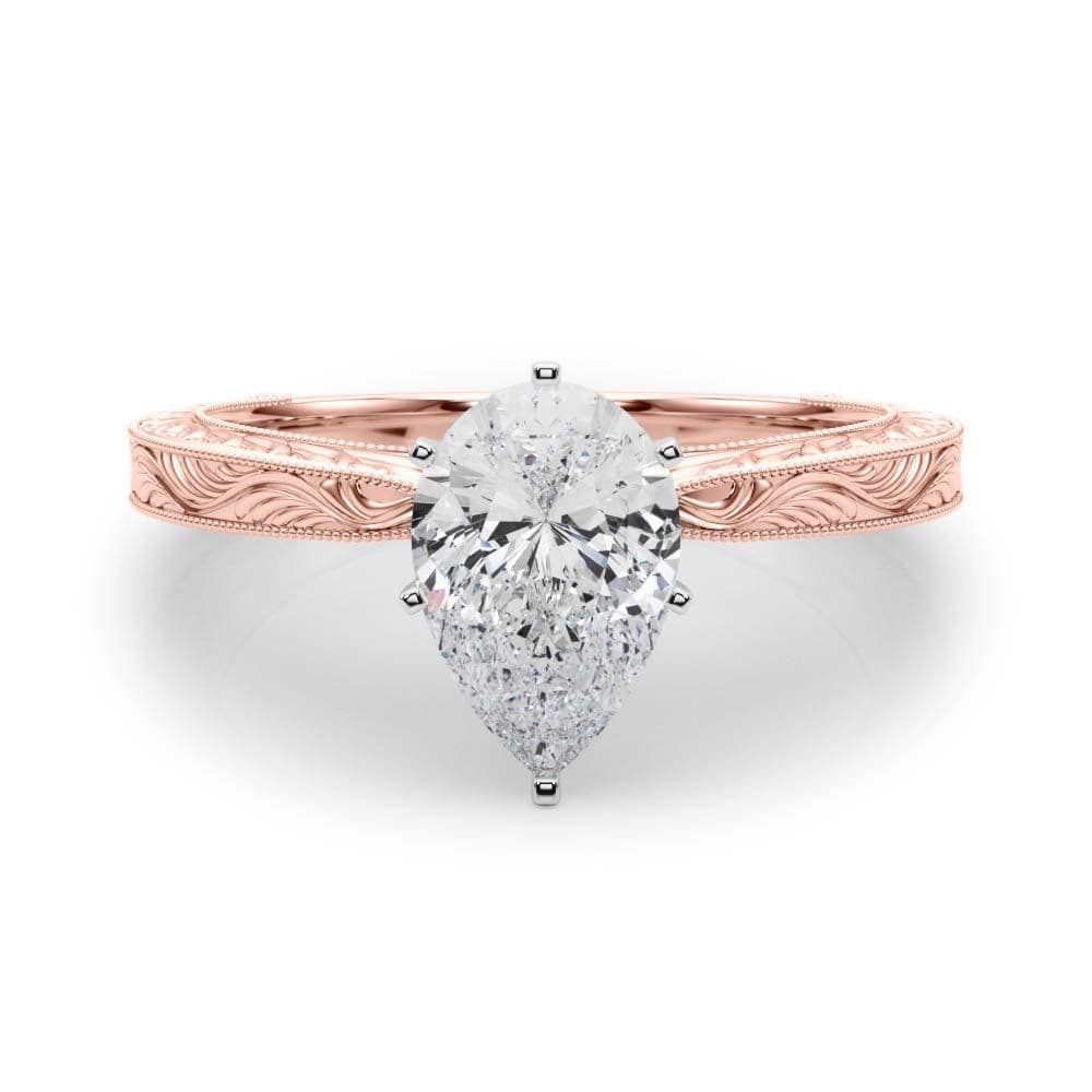 Victoria Pear Diamond Solitaire Engagement Ring