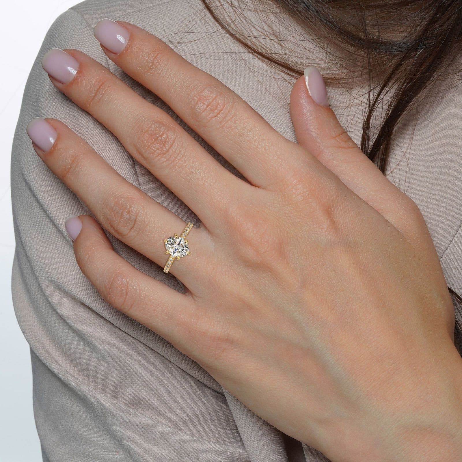 Alessandra Oval Diamond Engagement Ring