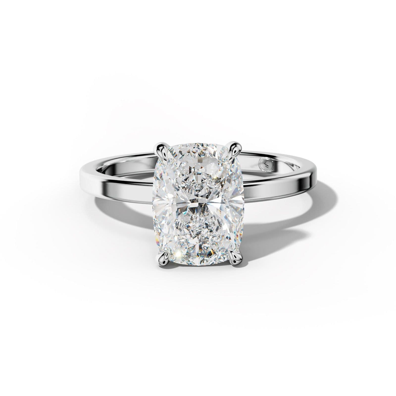 Emma Elongated Cushion Cut Diamond Engagement Ring