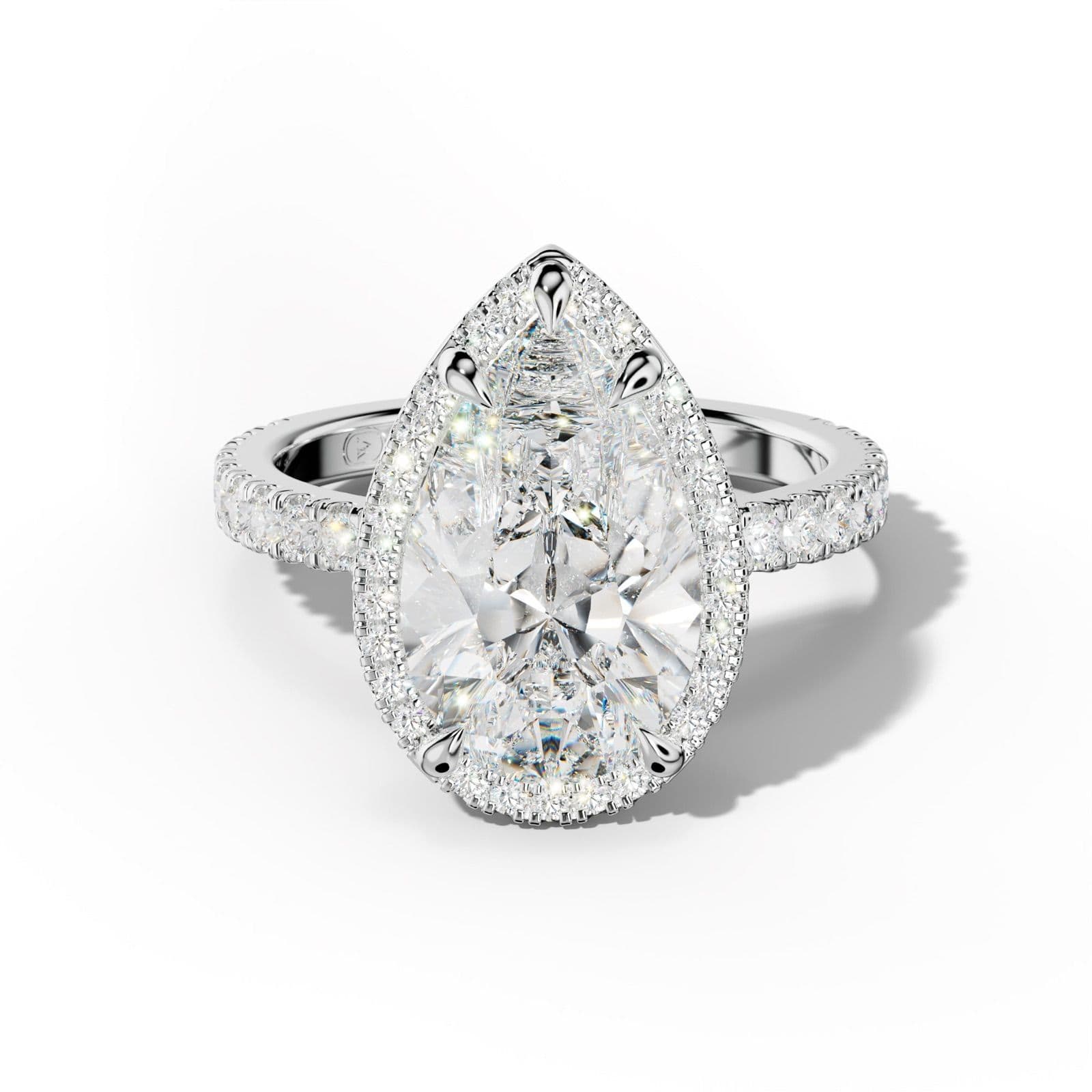 Violet Pear Shape Engagement Ring