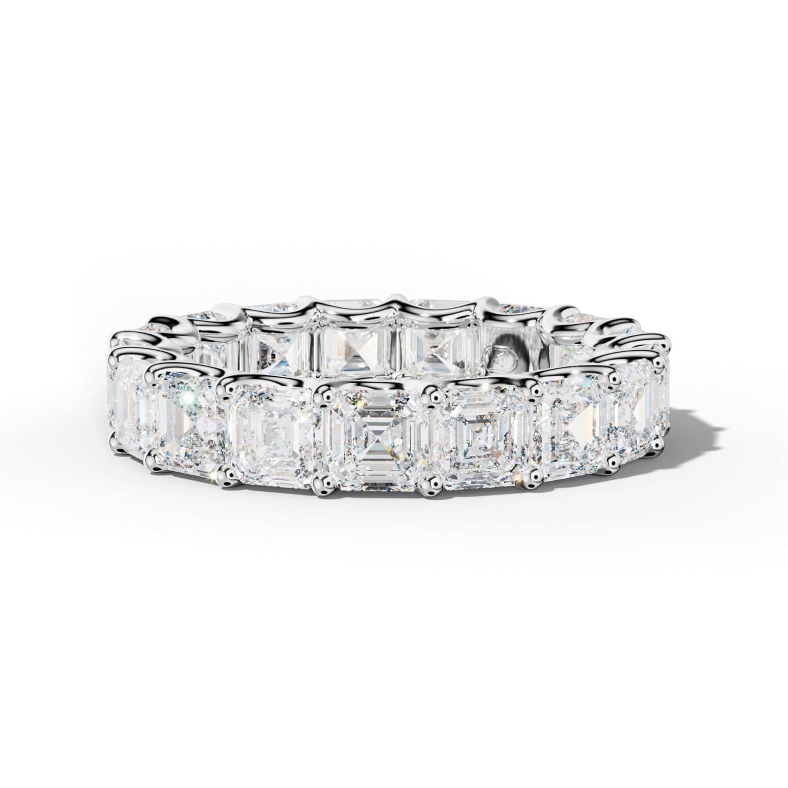 7.0 Carat Asscher Diamond Eternity Band U Prong