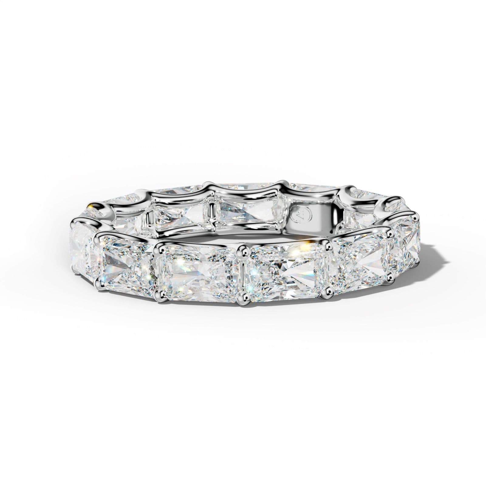5.0 Carat East West Radiant Diamond Eternity Band U Prong