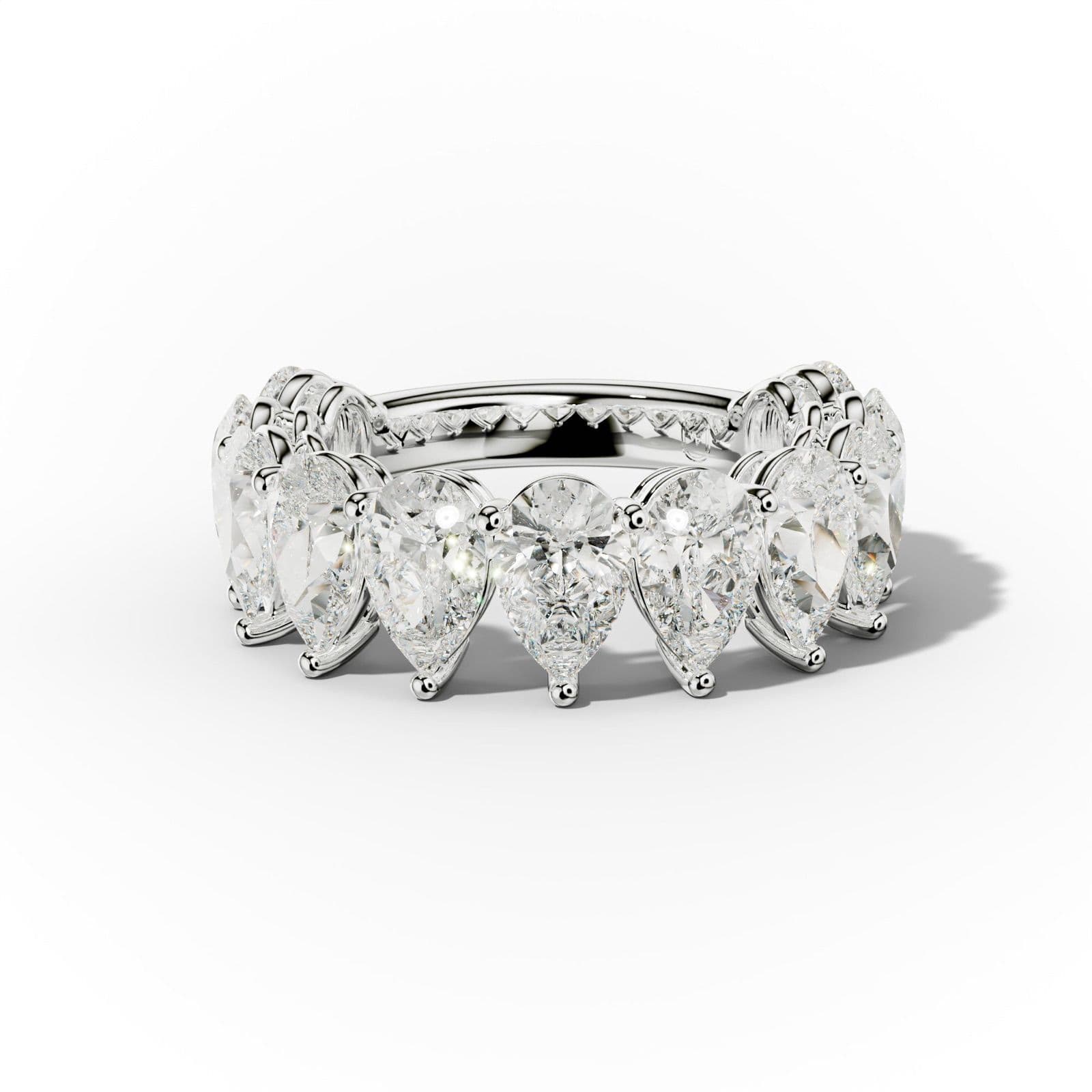 6.0 Carat Pear Shape Diamond Anniversary Band