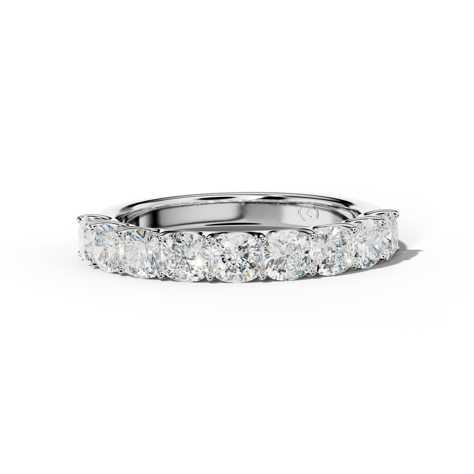 2.0 Carat Cushion Diamond Half Anniversary Band U Prong