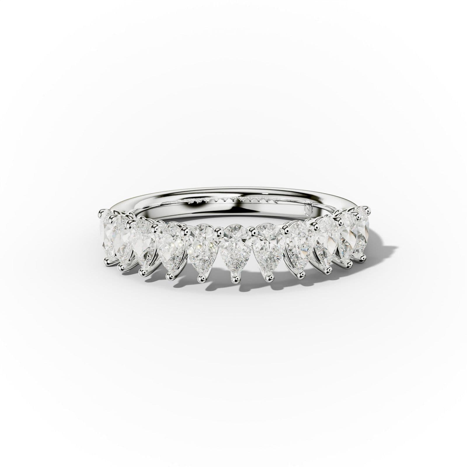 1.0 Carat Pear Diamond Anniversary Band