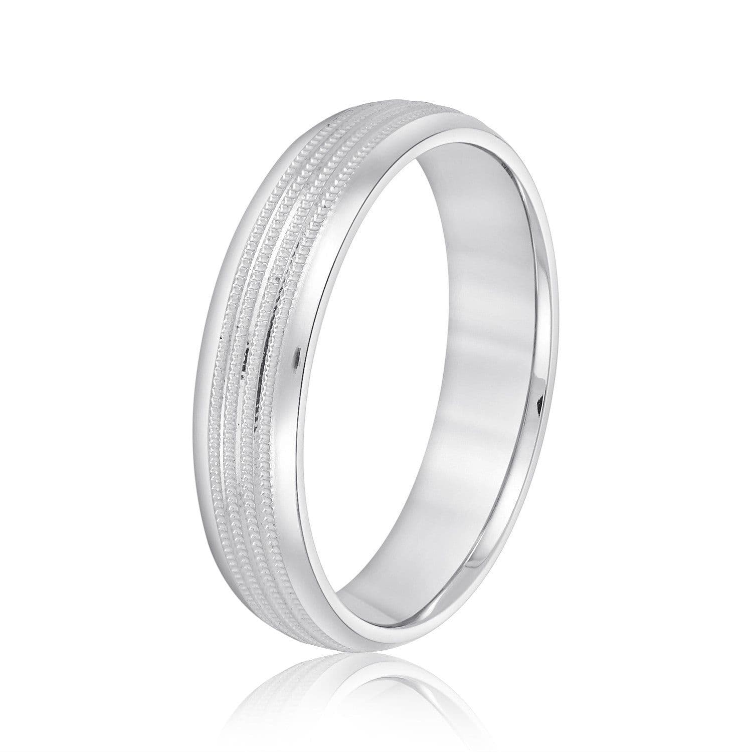 Men's Multi Milgrain Rows Inlay Wedding Band