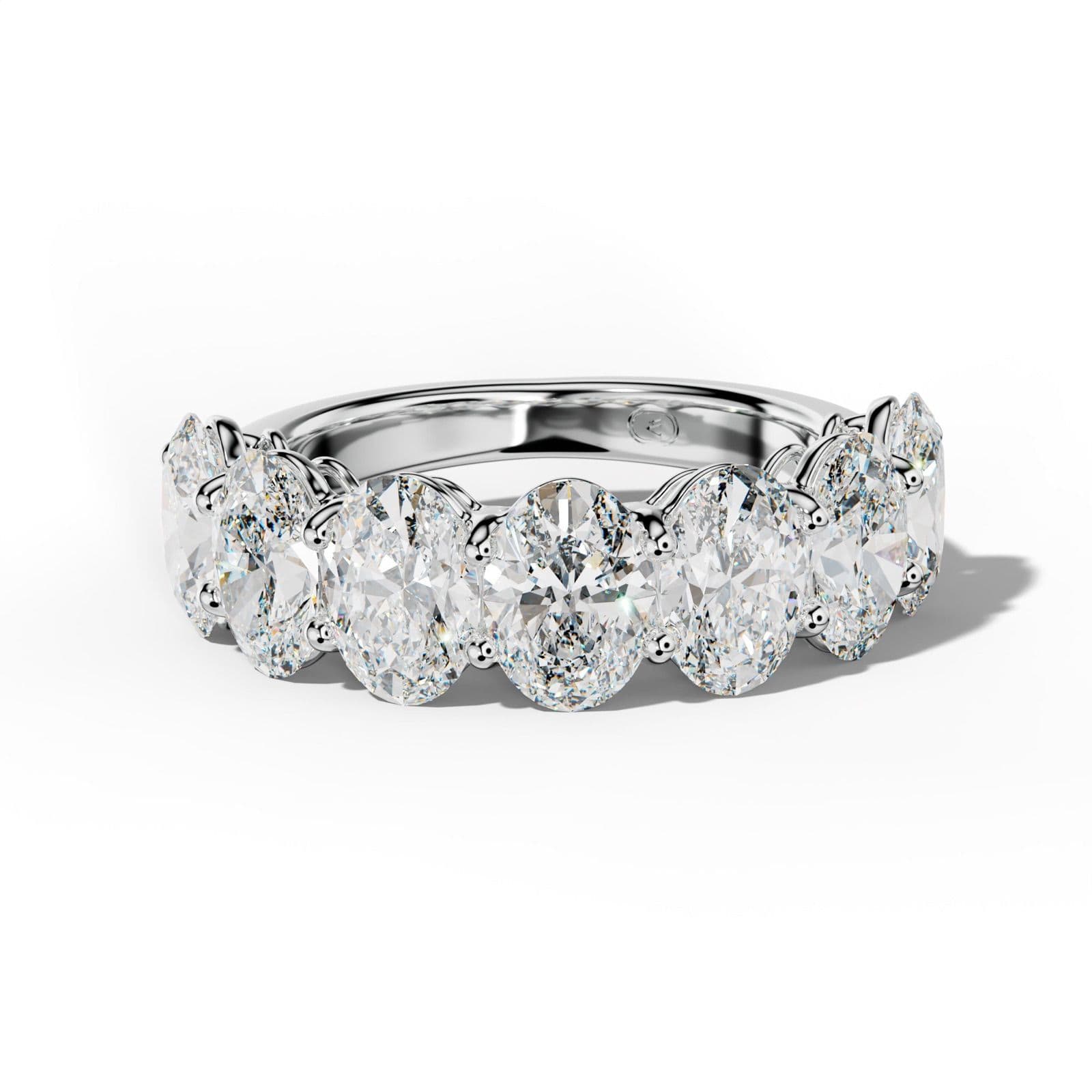 5.0 Carat Oval Diamond Half Anniversary Band